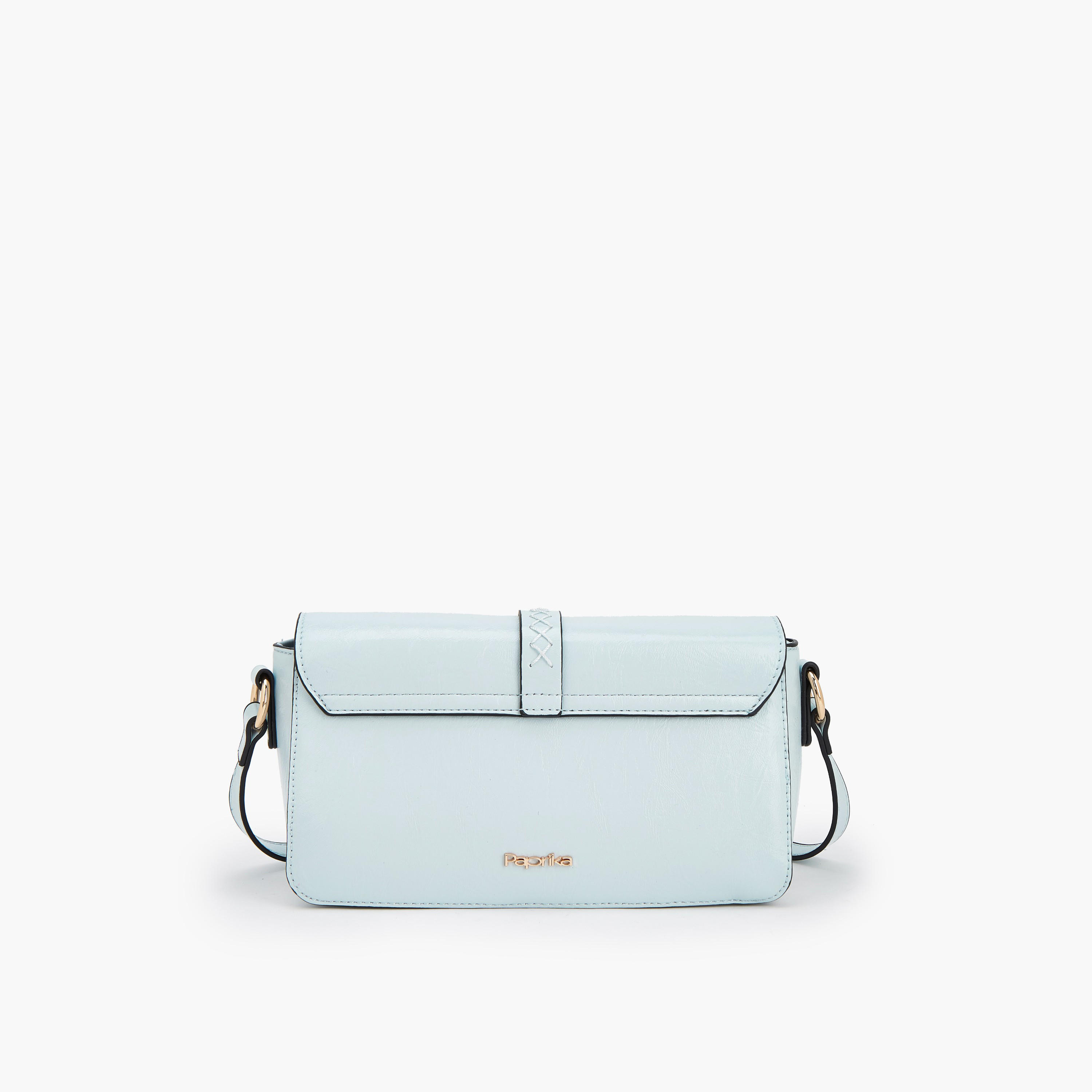 Paprika Buckle Detail Crossbody Bag with Adjustable Strap-women-bagsandwallets-handbags-image-6