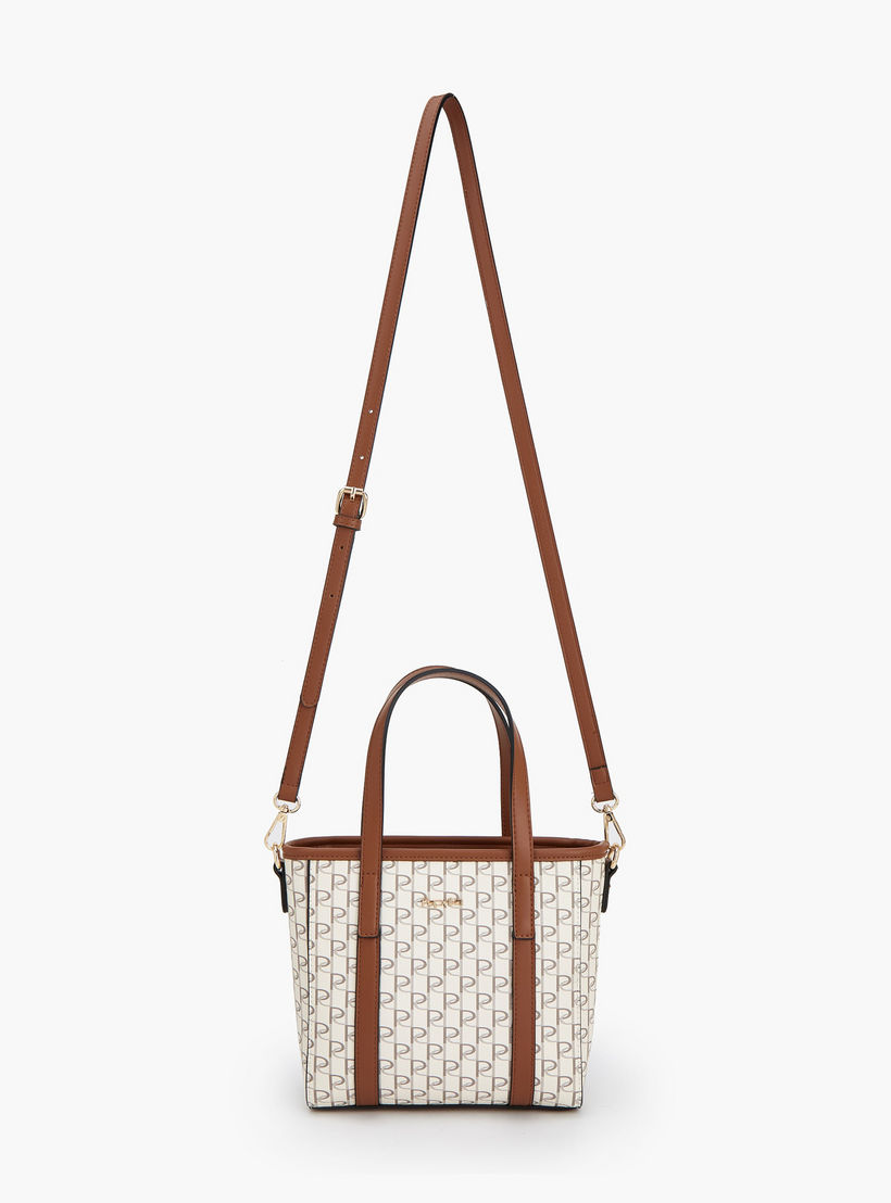 Paprika Monogram Print Tote Bag with Detachable Strap-women-bagsandwallets-handbags-image-3