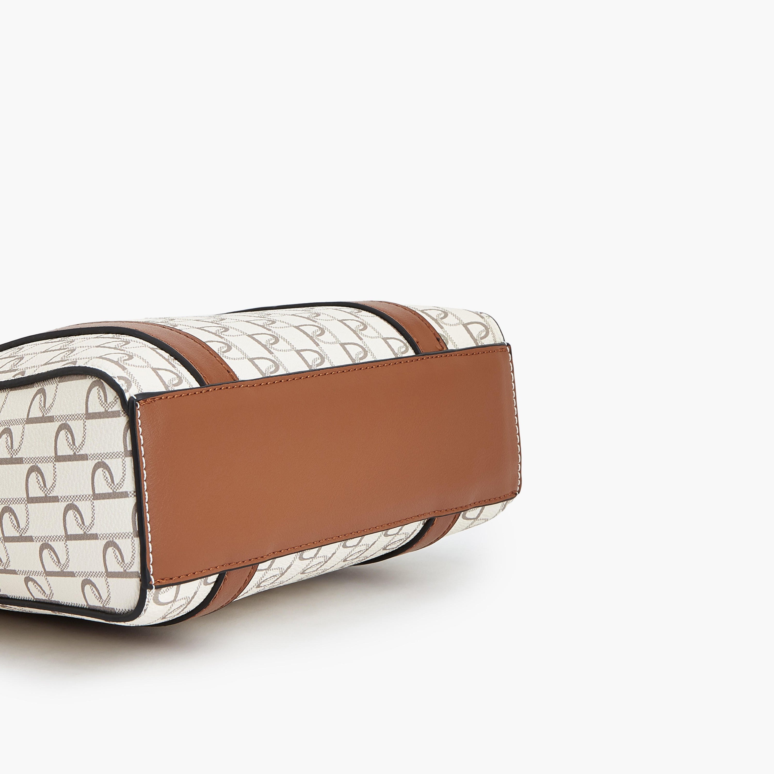 Paprika Monogram Print Tote Bag with Detachable Strap-women-bagsandwallets-handbags-image-7