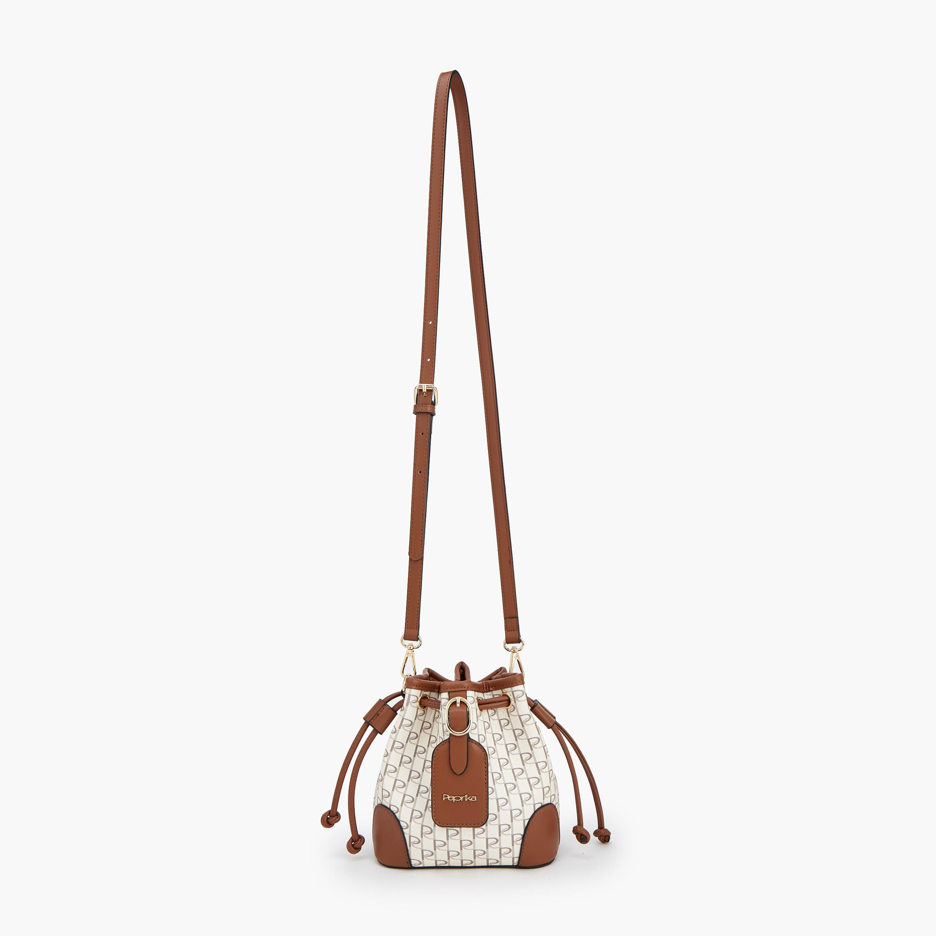 شنطة دلو برباط إغلاق وطبعات مونوجرام من بابريكا-women-bagsandwallets-handbags-image-3