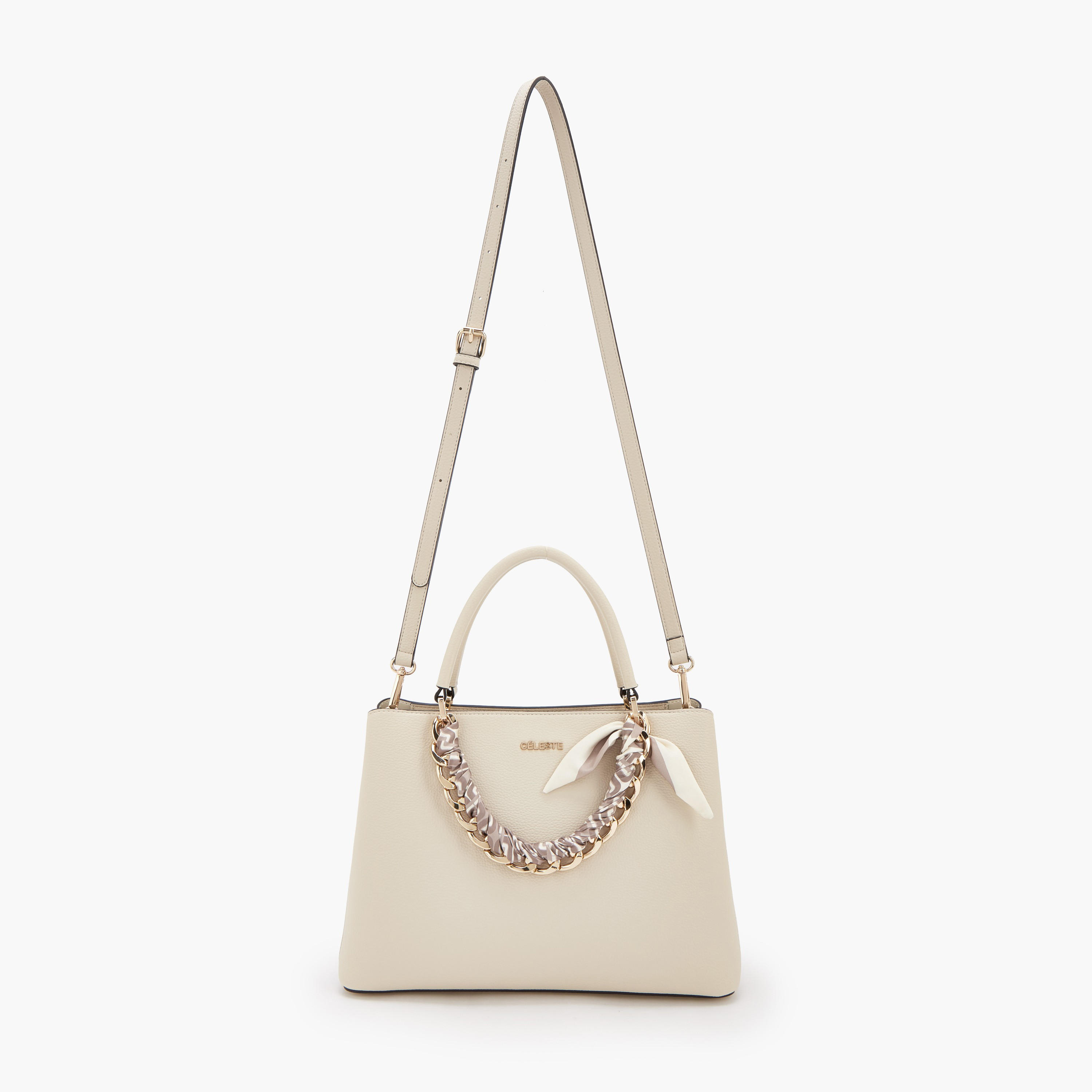 Celeste Chain Accent Tote Bag with Detachable Strap-women-bagsandwallets-handbags-image-2