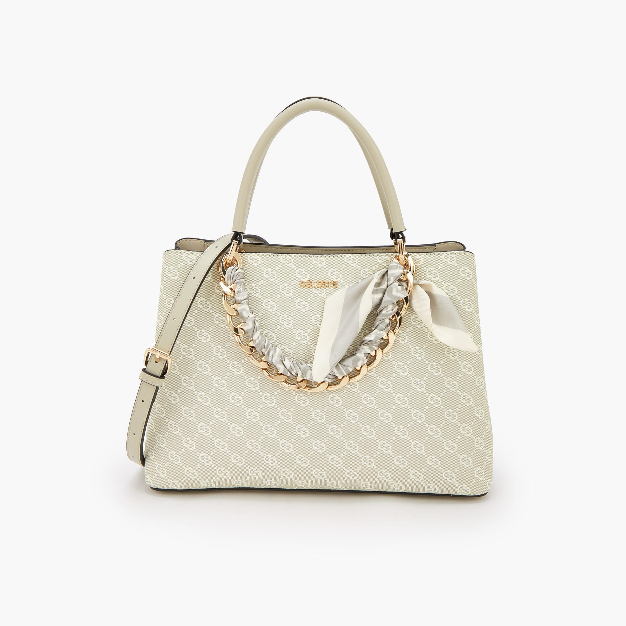 شنطة توتي بطبعات مونوجرام وحزام قابل للفصل من سيليست-women-bagsandwallets-handbags-image-1