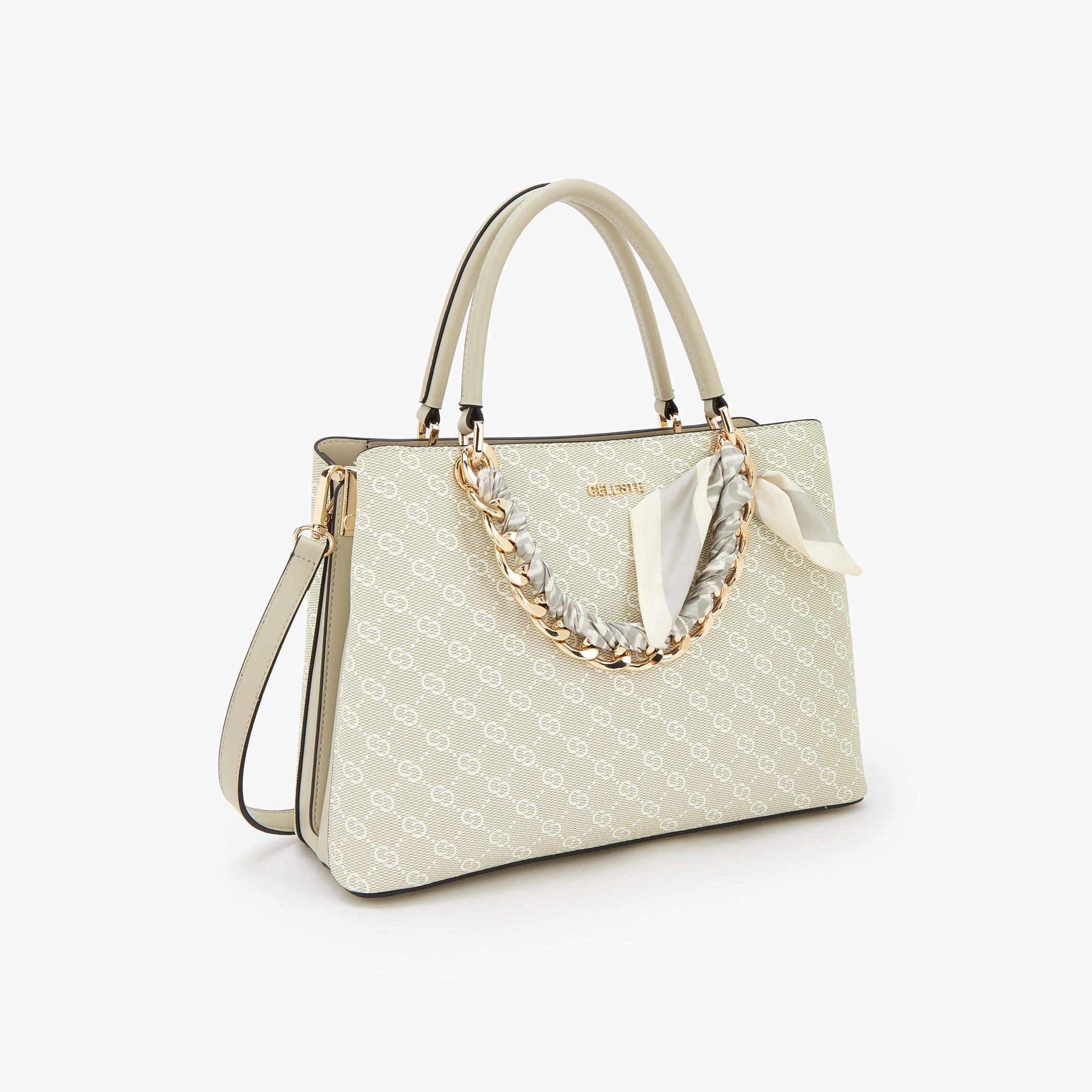 شنطة توتي بطبعات مونوجرام وحزام قابل للفصل من سيليست-women-bagsandwallets-handbags-image-3
