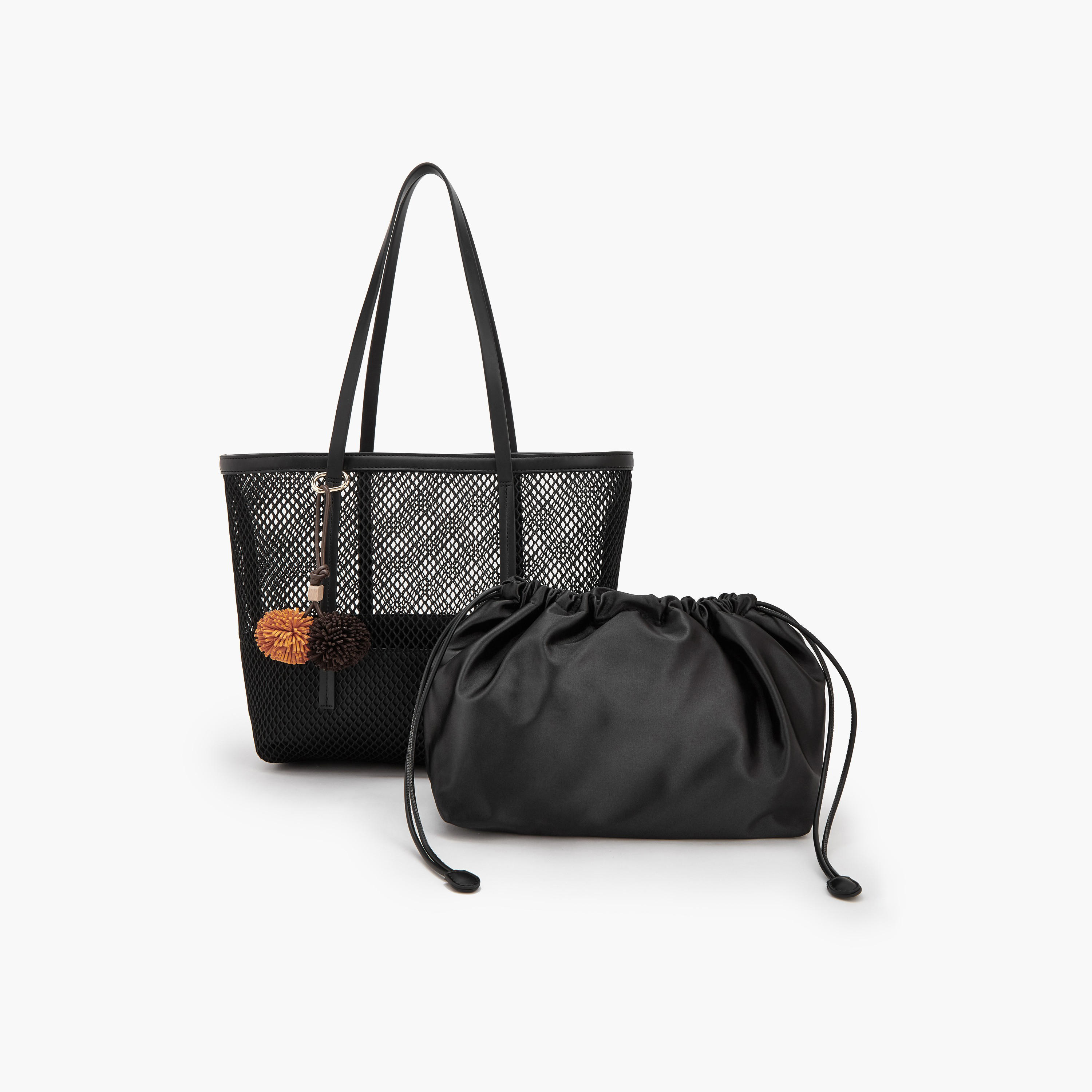 شنطة شوبر بارزة الملمس مع شنطة صغيرة بحزام إغلاق من سيليست-women-bagsandwallets-handbags-image-6