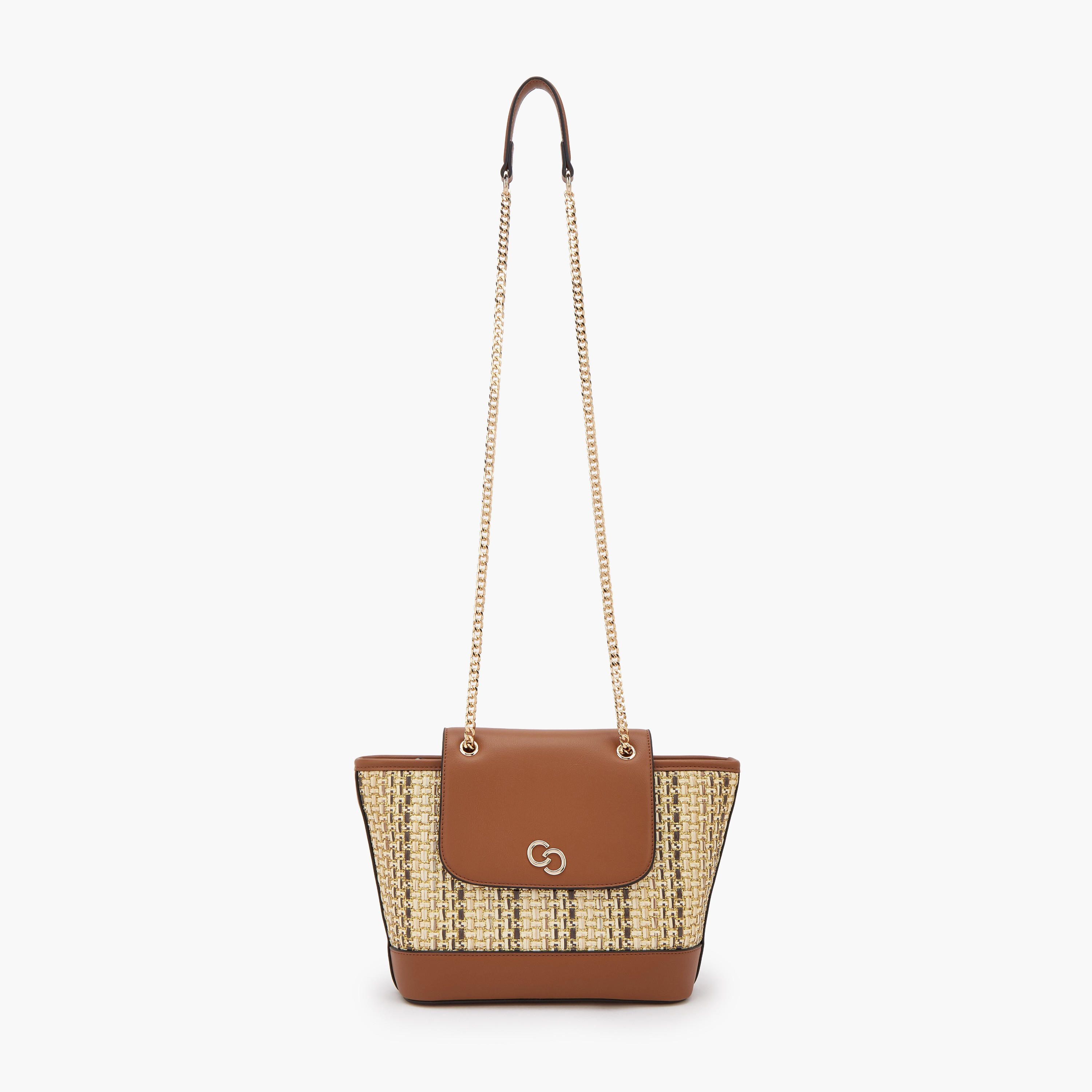 Celeste Textured Tote Bag with Chain Handle-women-bagsandwallets-handbags-image-6