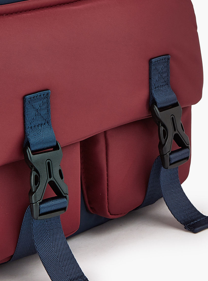 شنطة ظهر قماش سادة بأحزمة قابلة للتعديل من لي كوبر-women-bagsandwallets-backpacks-image-3