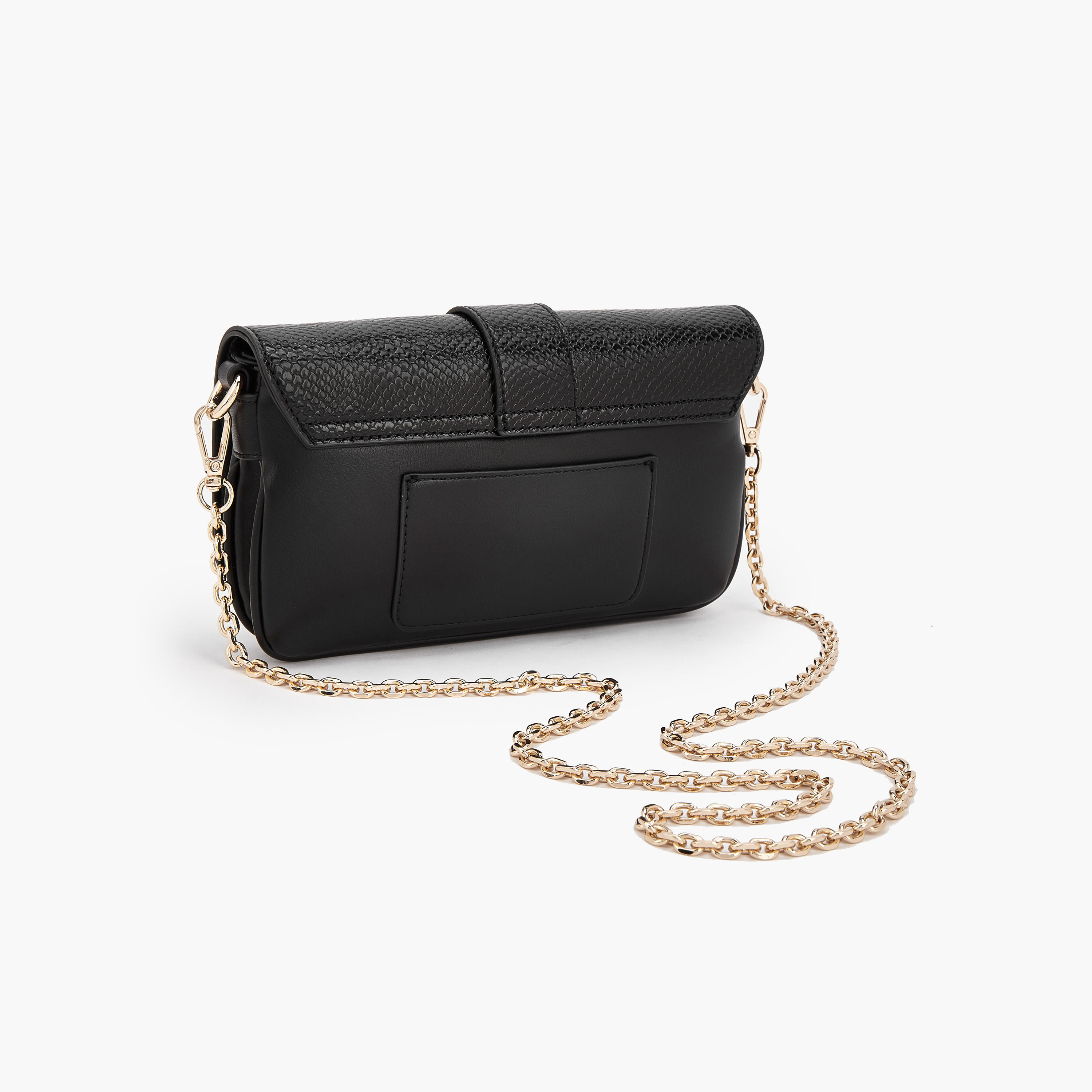 Celeste Textured Sling Bag with Detachable Chain Strap-women-bagsandwallets-handbags-image-4