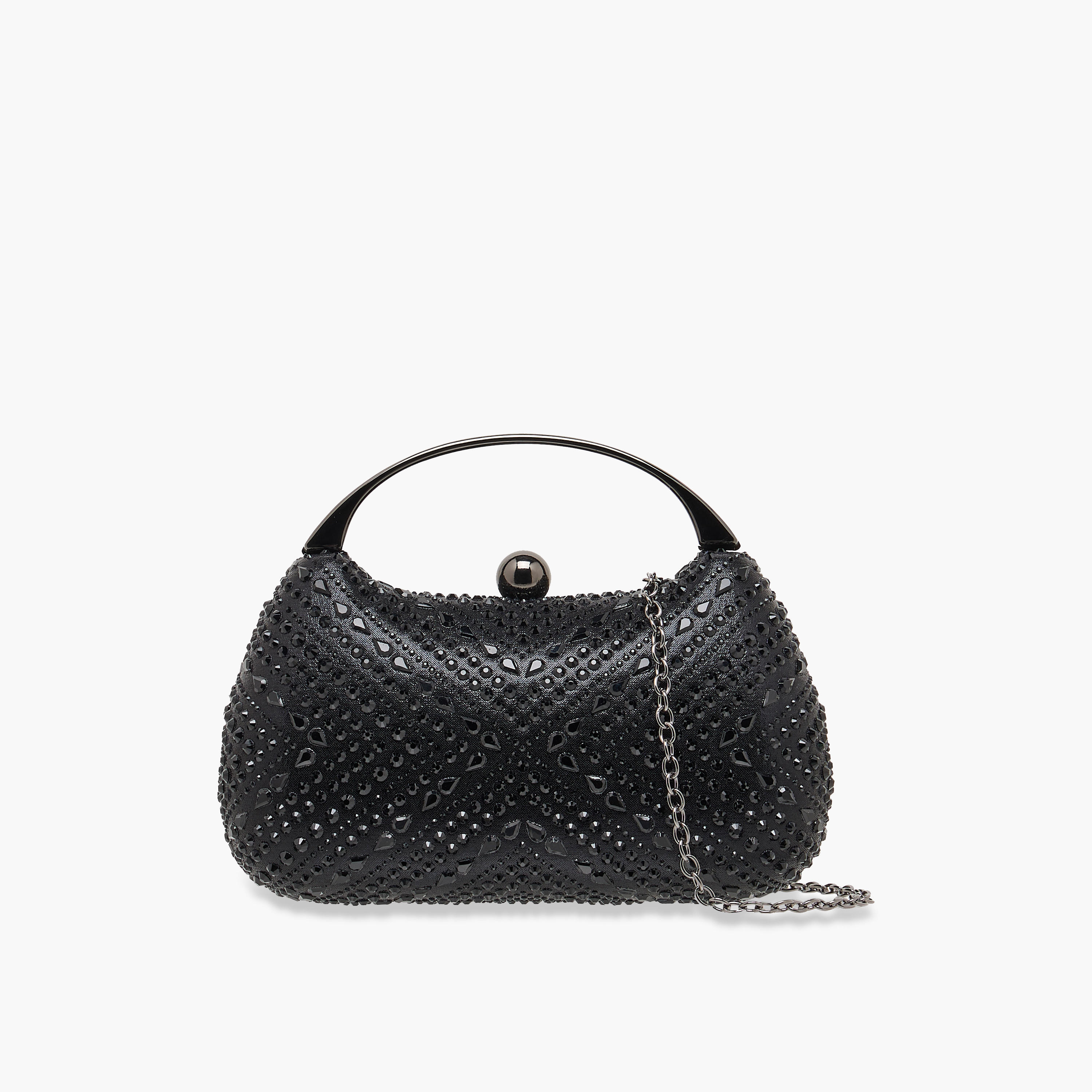Sasha Diamante Embellished Clutch with Detachable Chain Strap-women-bagsandwallets-handbags-image-1