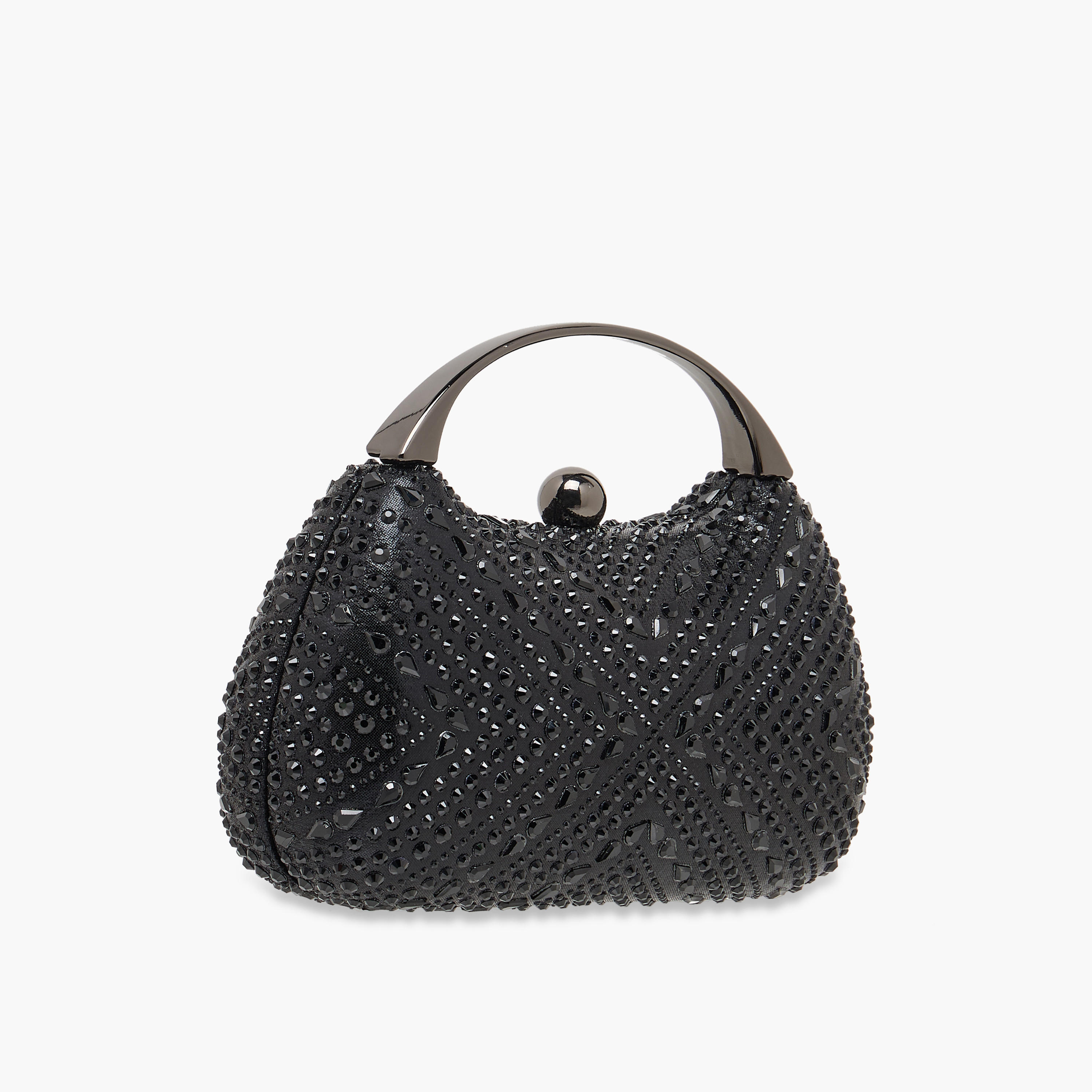 Sasha Diamante Embellished Clutch with Detachable Chain Strap-women-bagsandwallets-handbags-image-4