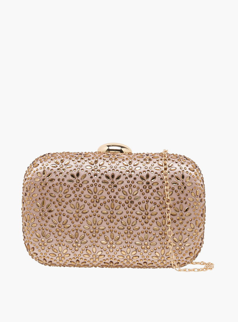 شنطة كلاتش مزينة بحزام سلسلة قابل للفصل من ساشا-women-bagsandwallets-handbags-image-1