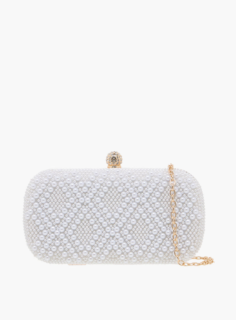 شنطة كلاتش مزينة بحزام سلسلة قابل للفصل من ساشا-women-bagsandwallets-handbags-image-1