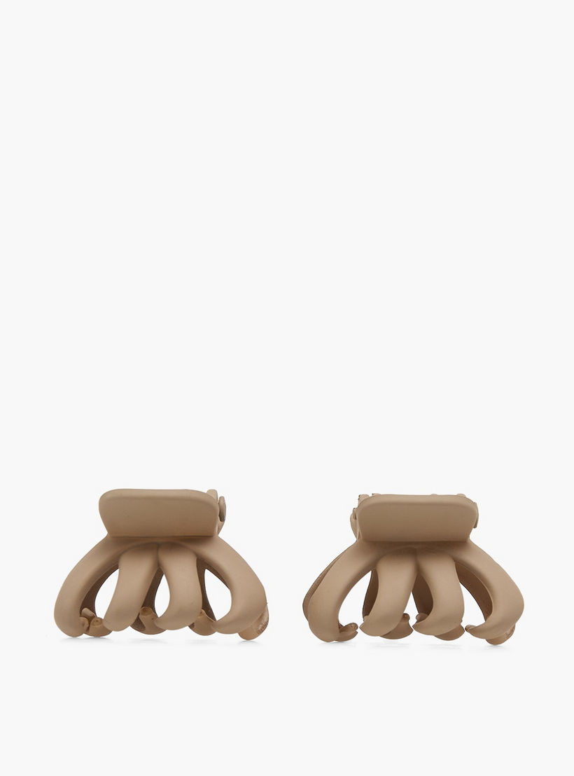 Pack of 6 Curved Hair Clamps with Matte Finish-women-hairaccessories-clamps-image-2