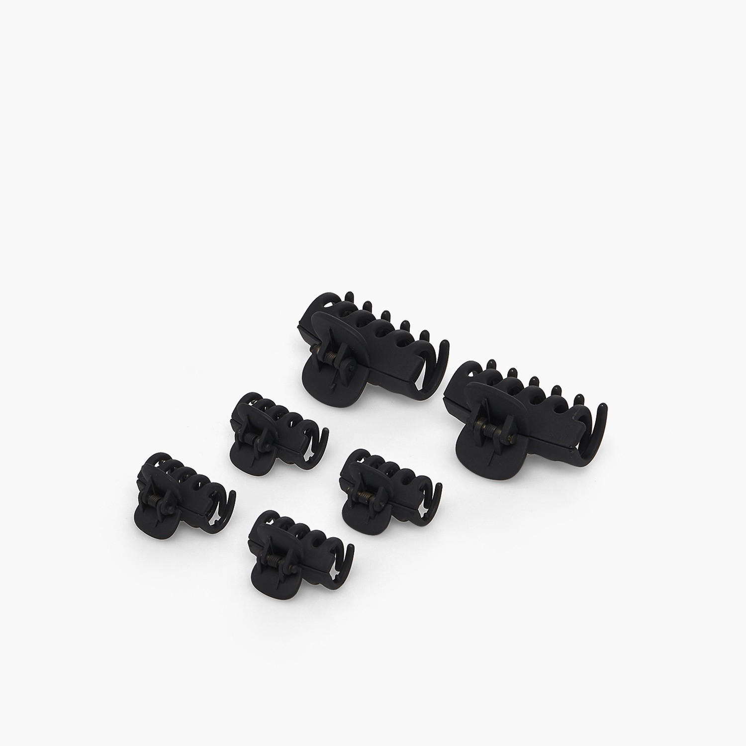 Pack of 6 Rectangular Hair Clamps with Matte Finish-women-hairaccessories-clamps-image-5