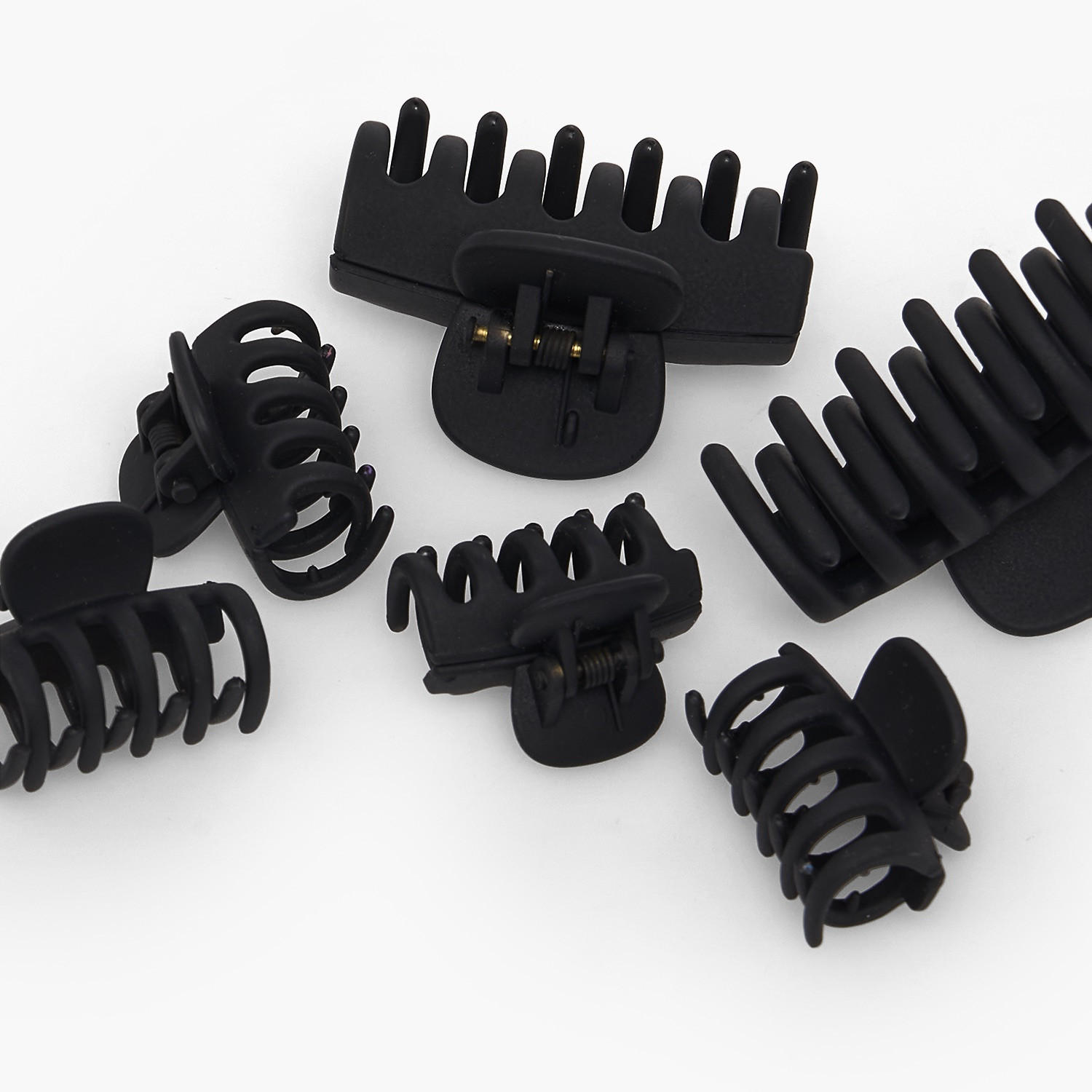 Pack of 6 Rectangular Hair Clamps with Matte Finish-women-hairaccessories-clamps-image-6