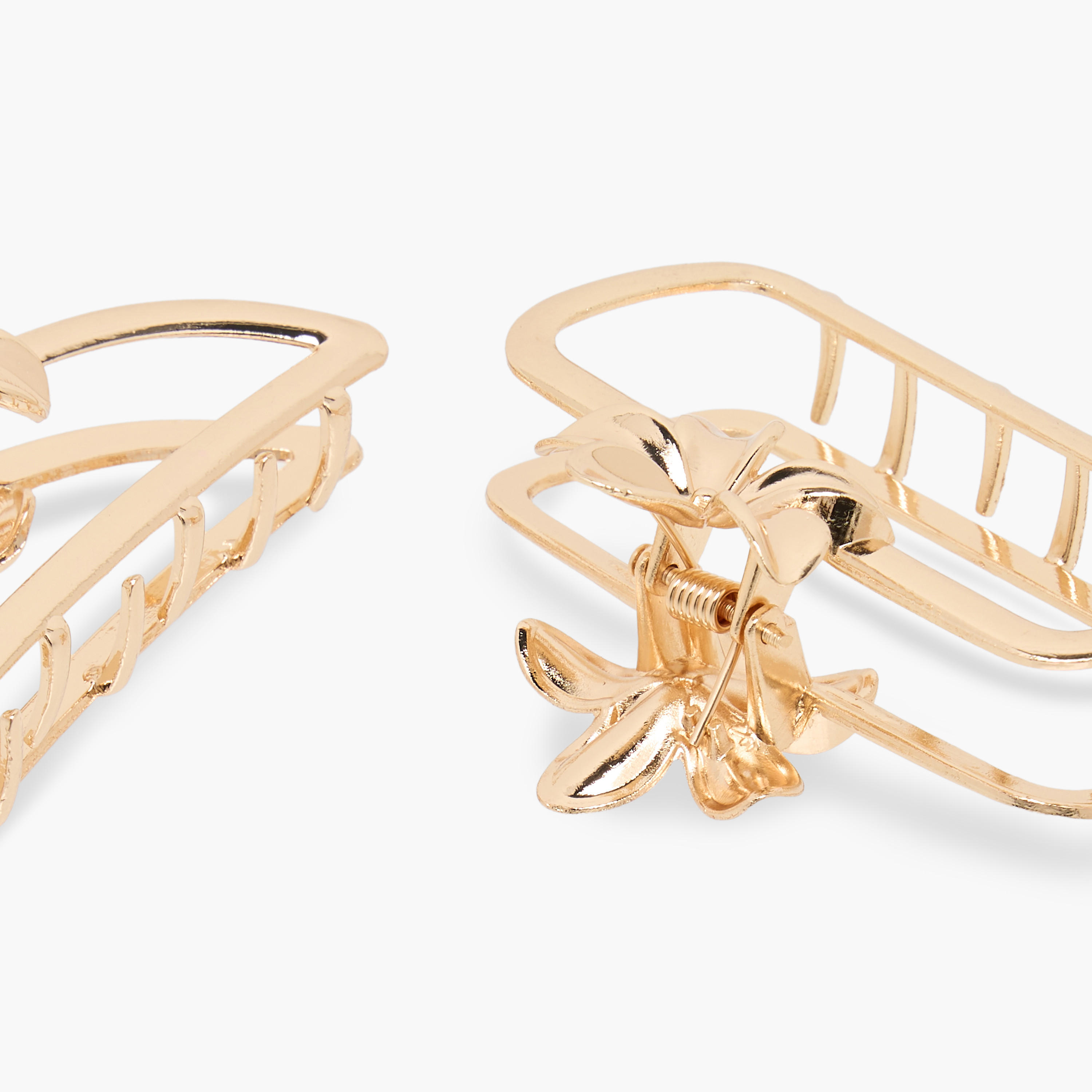 Pack of 2 Curved Hair Clamp with Floral Accent-women-hairaccessories-clamps-image-5