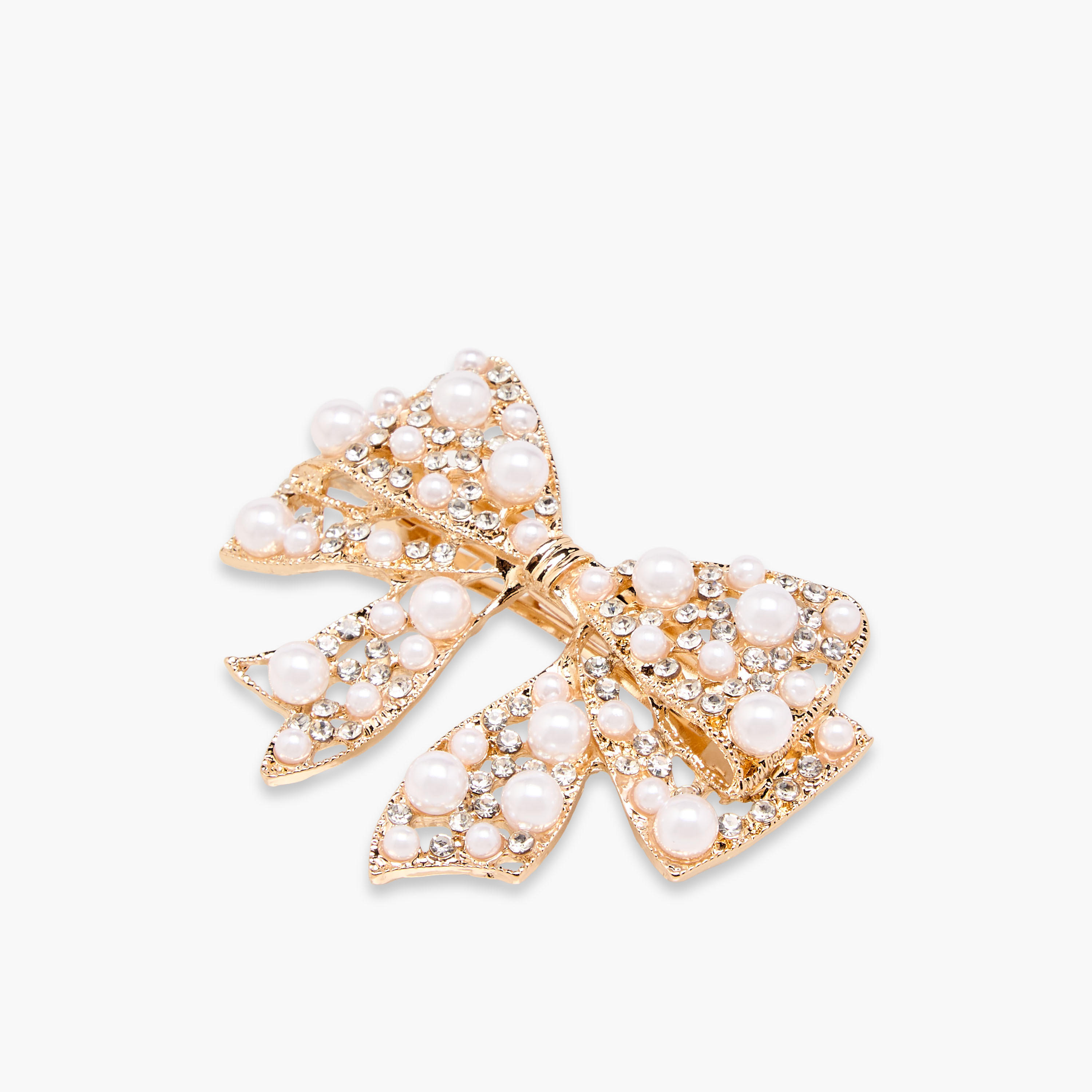 Bow Barrette Hair Clip with Embellishment-women-hairaccessories-clips-image-1