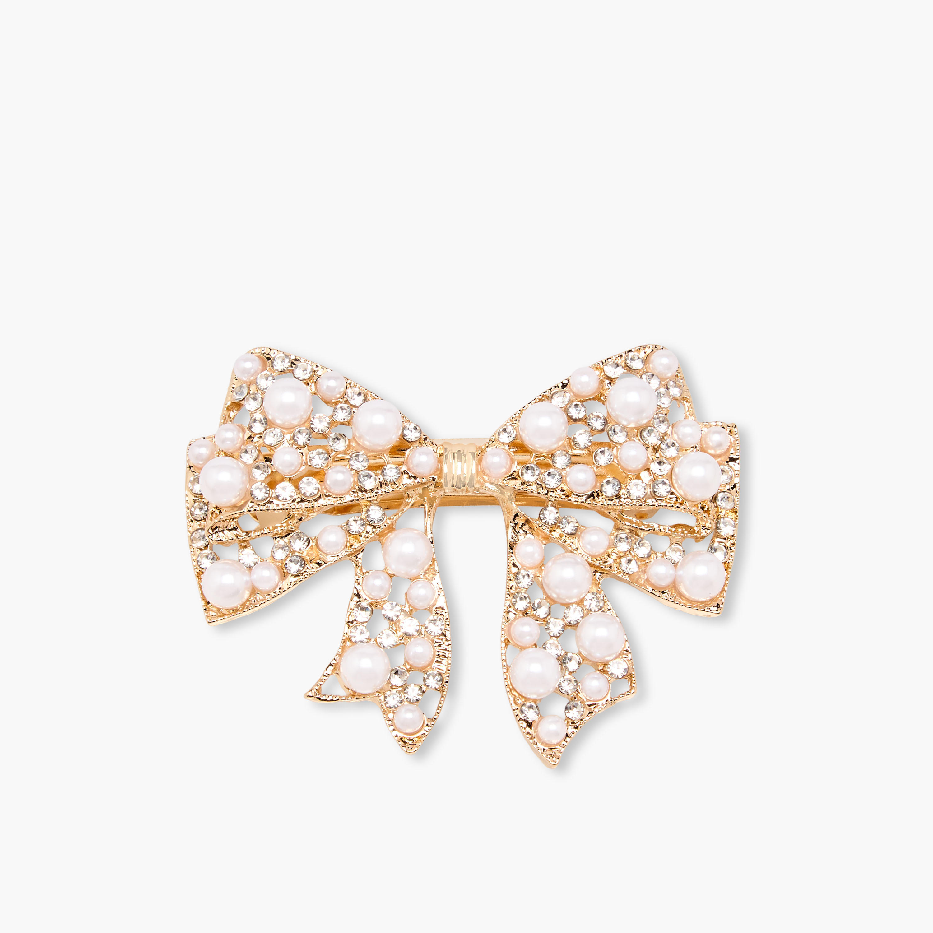 Bow Barrette Hair Clip with Embellishment-women-hairaccessories-clips-image-2