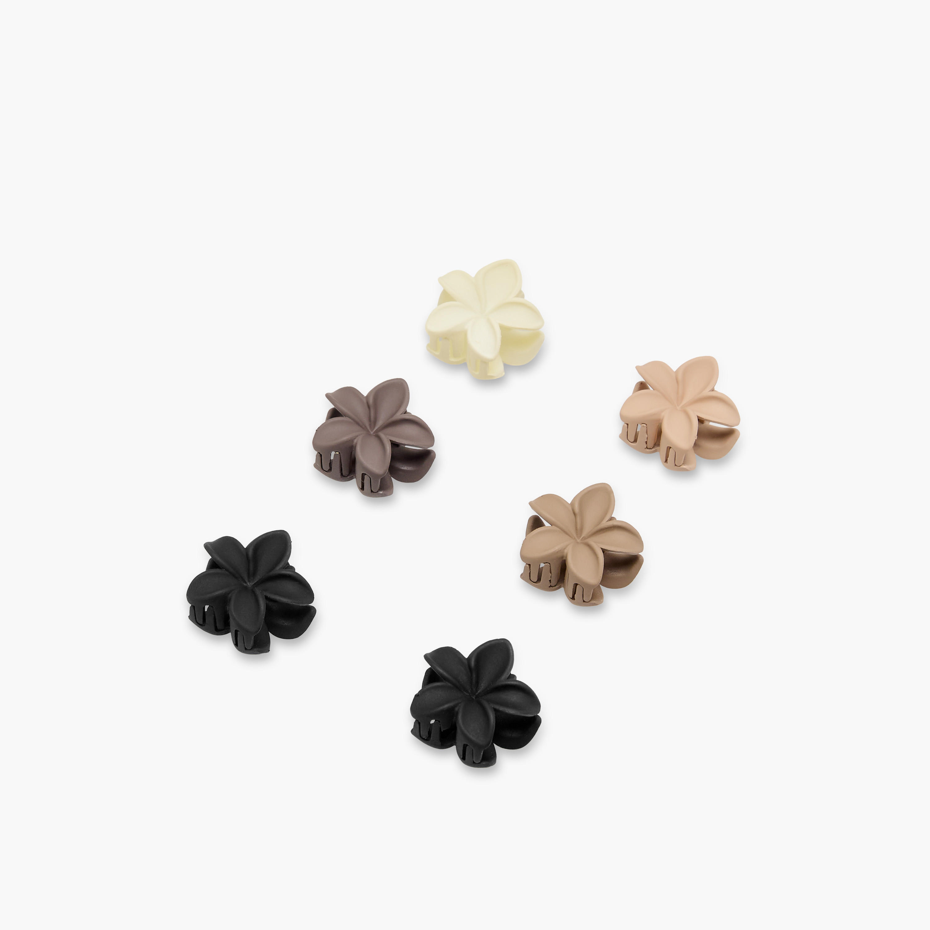 Pack of 6 Floral Hair Clamp with Matte Finish-women-hairaccessories-clamps-image-8
