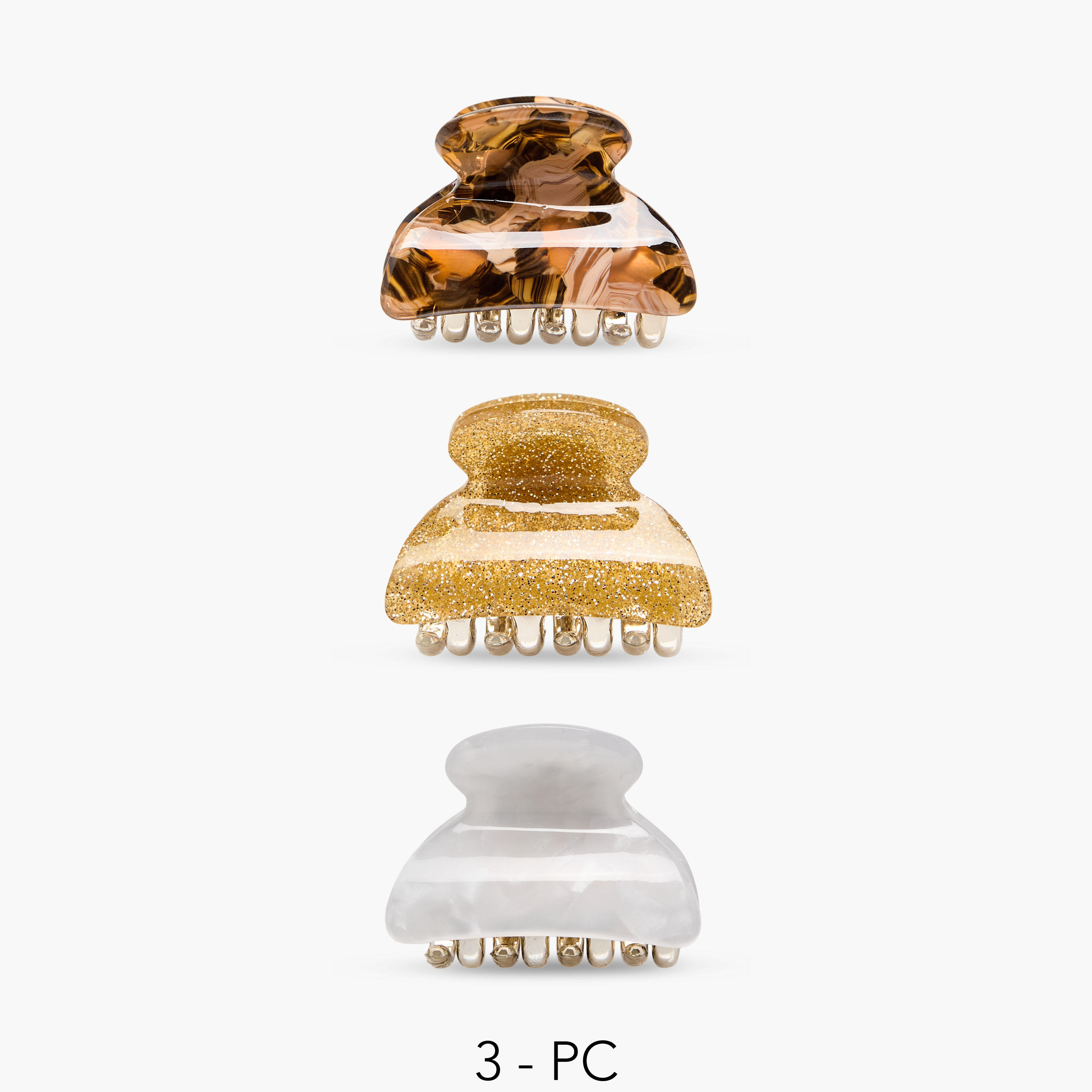 Pack of 3 Curved Hair Clamp-women-hairaccessories-clamps-image-1