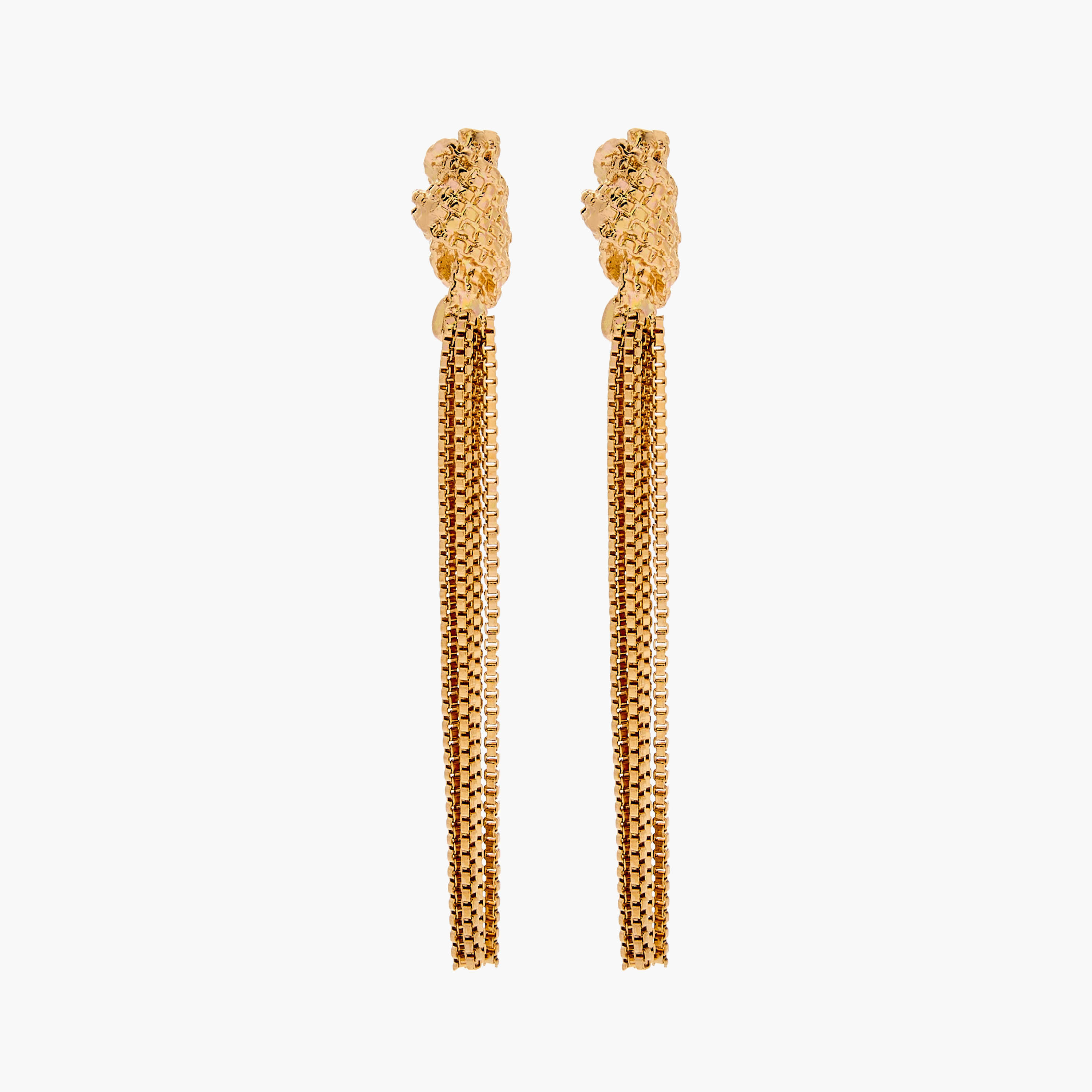Gold Tone Dangler Earrings with Pushback Closure-women-watchesandjewellery-jewellery-earrings-image-1