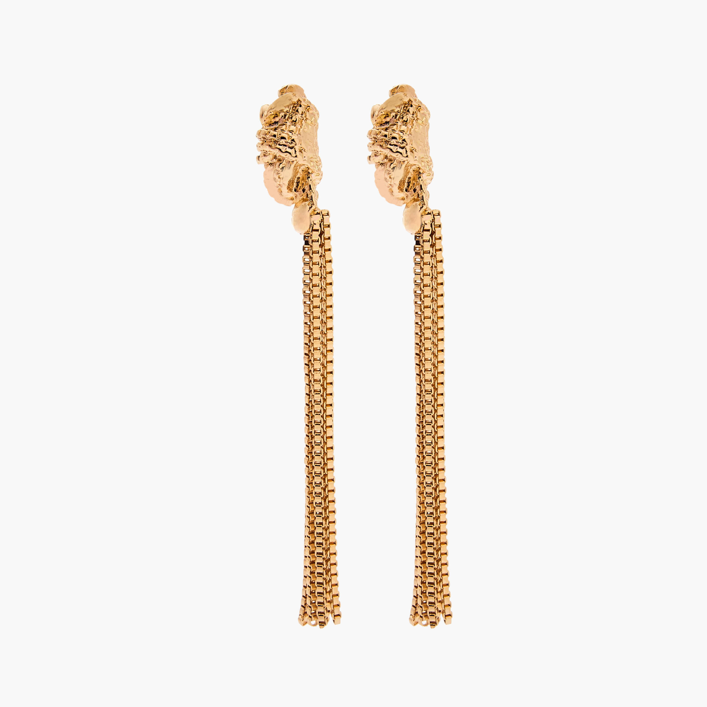 Gold Tone Dangler Earrings with Pushback Closure-women-watchesandjewellery-jewellery-earrings-image-2