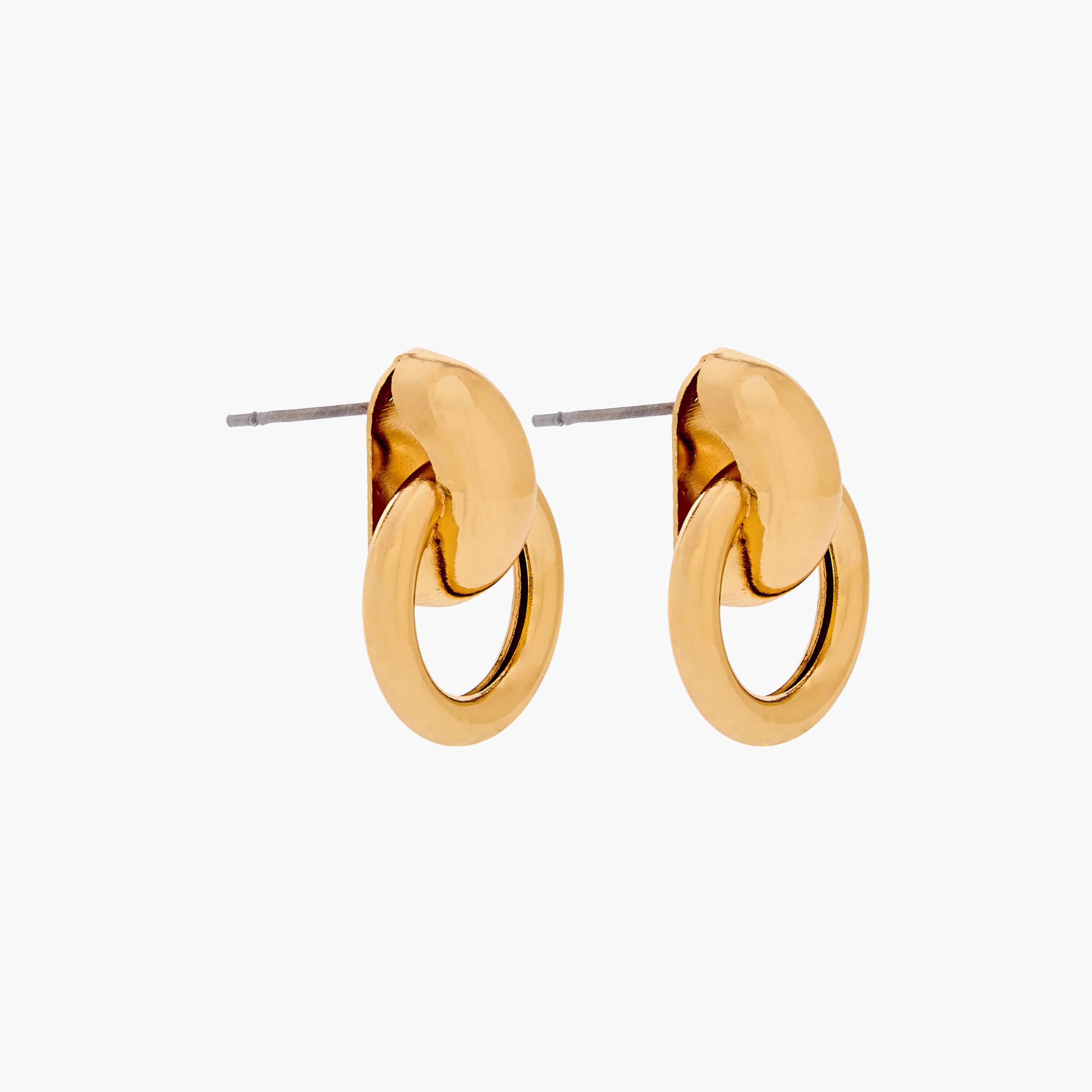Pack of 2 Gold Tone Earrings with Pushback Closure-women-watchesandjewellery-jewellery-earrings-image-2
