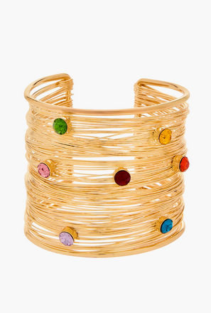 سوار كف مزين بلون ذهبي-women-watchesandjewellery-jewellery-banglesandbracelets-image-1