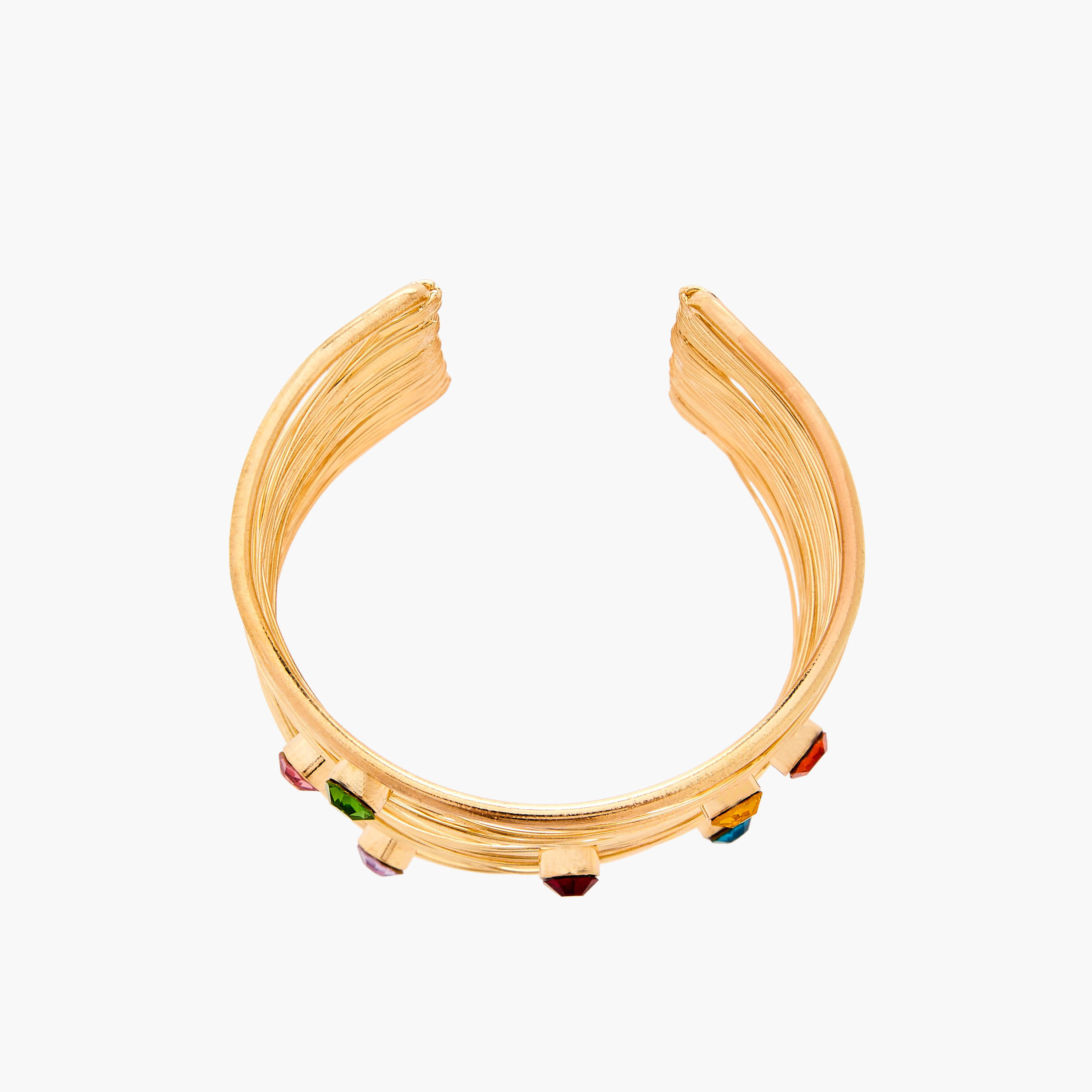 سوار كف مزين بلون ذهبي-women-watchesandjewellery-jewellery-banglesandbracelets-image-2