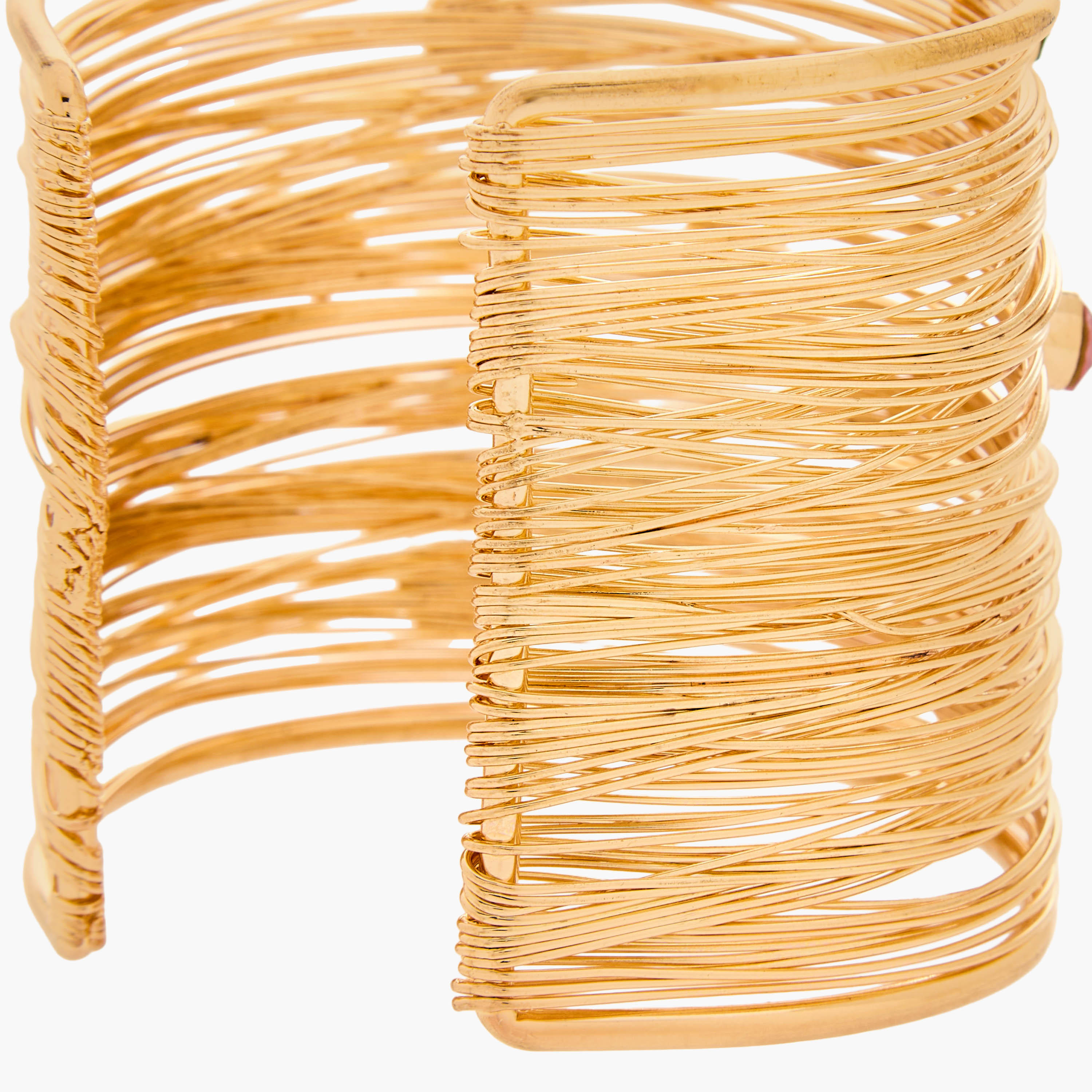 سوار كف مزين بلون ذهبي-women-watchesandjewellery-jewellery-banglesandbracelets-image-3