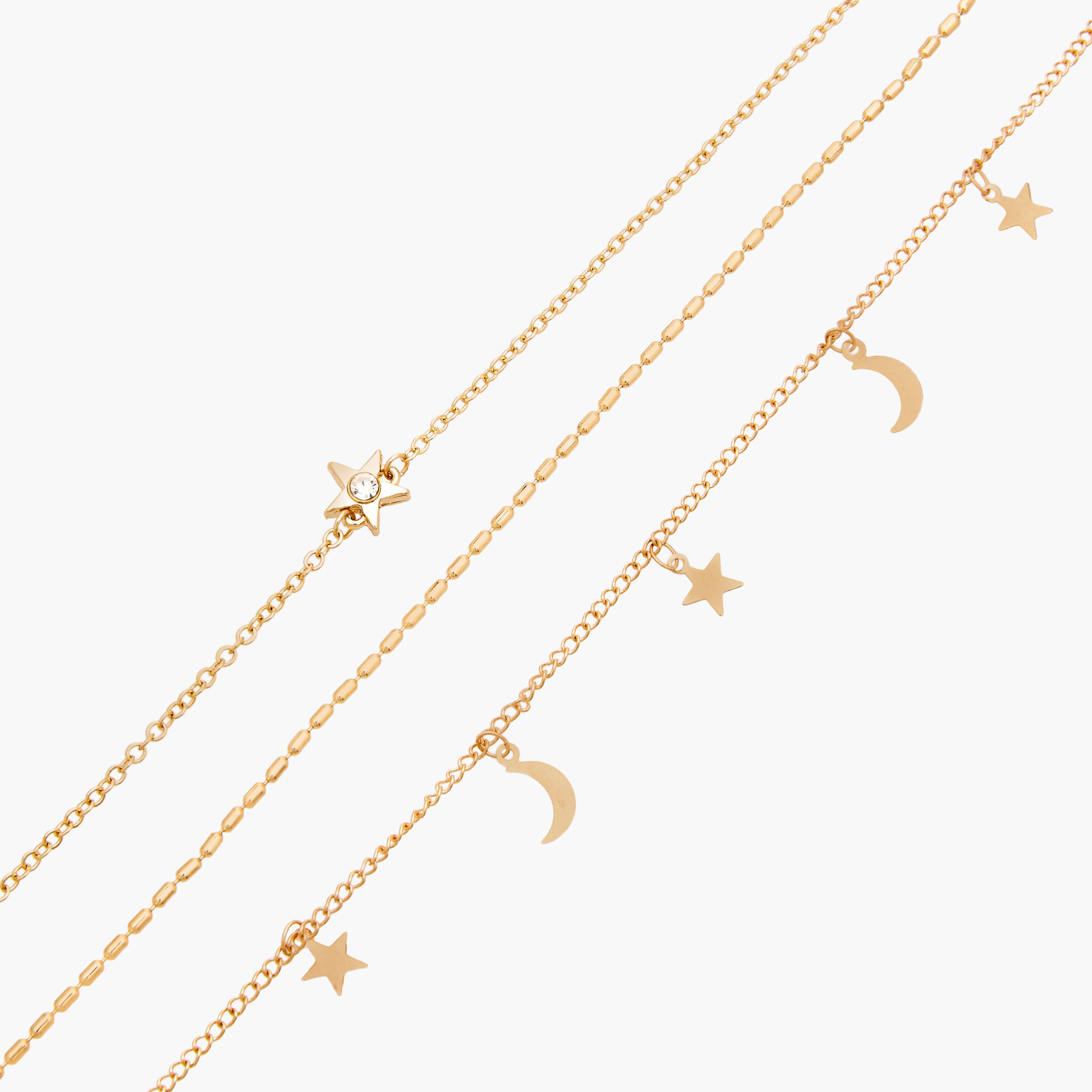 طقم خلاخيل متنوعة بلون ذهبي من 3 قطع-women-watchesandjewellery-jewellery-anklets-image-9
