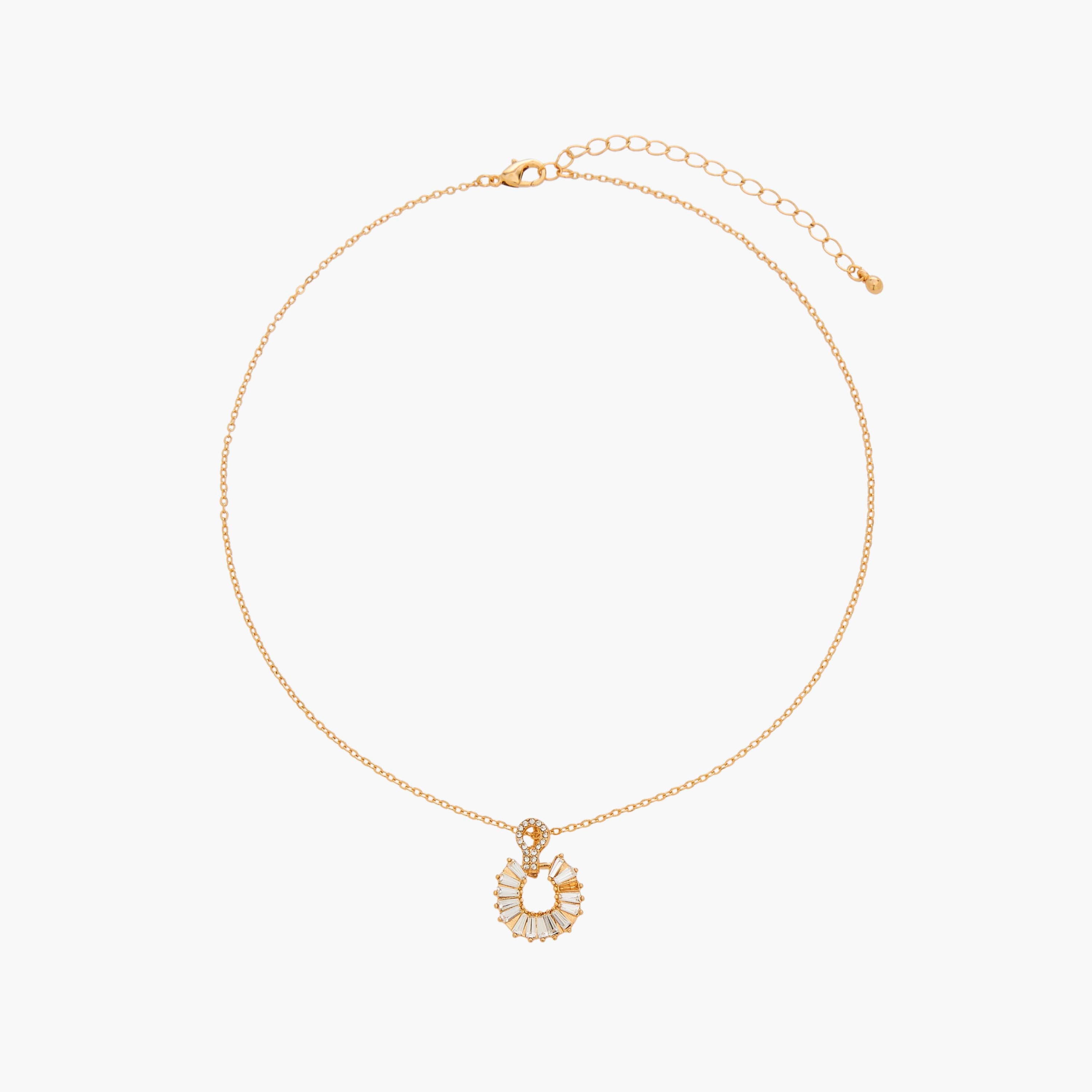 عقد وحلق معدن بتزيينات - طقم من قطعتين-women-watchesandjewellery-jewellery-jewellerysets-image-2