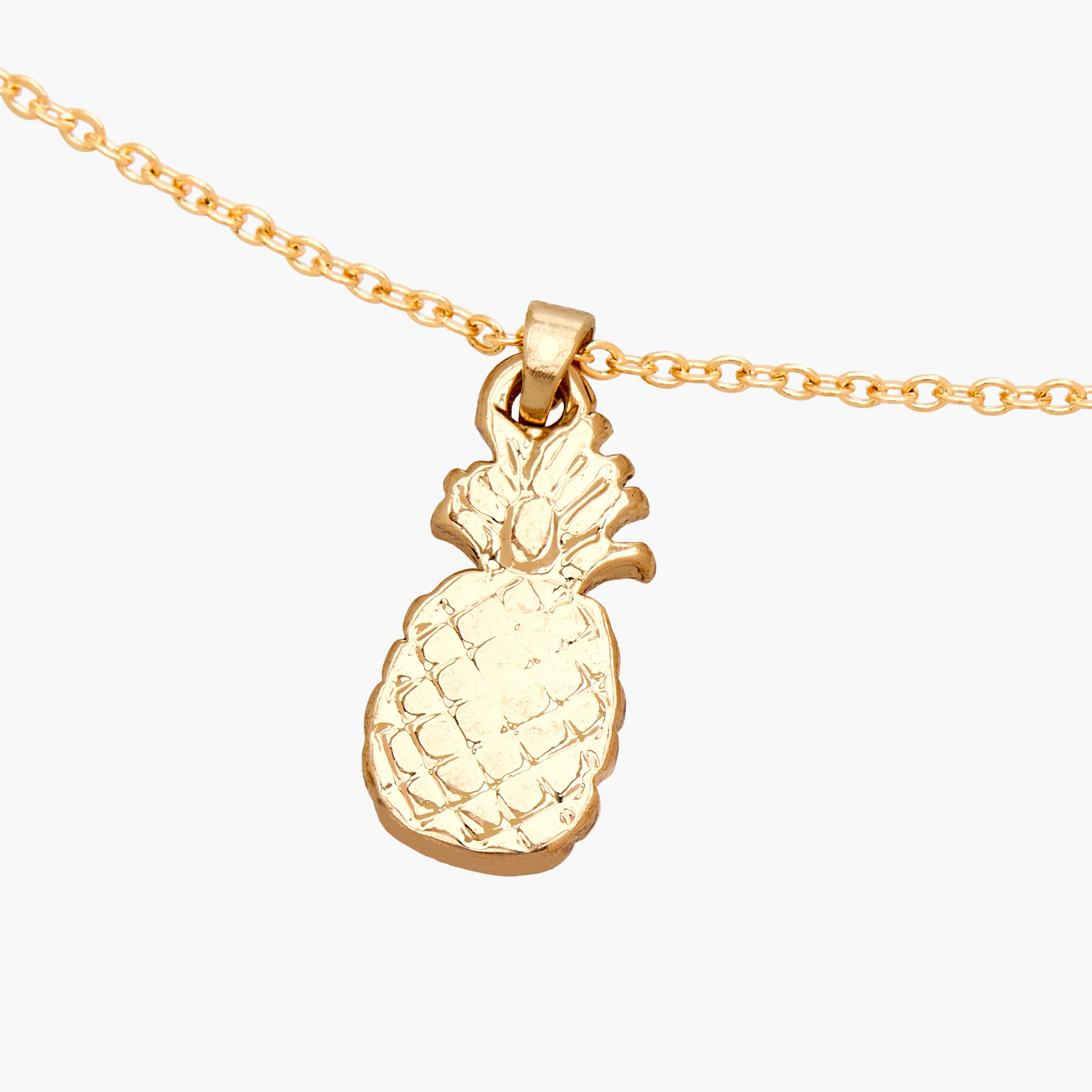 Gold Tone Necklace with Pineapple Pendant-women-watchesandjewellery-jewellery-necklacesandpendants-image-2