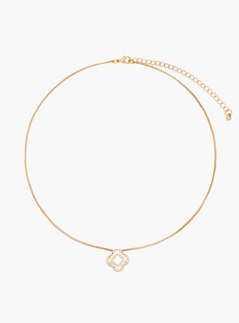 Set of 2 - Embellished Floral Necklace and Earrings-women-watchesandjewellery-jewellery-jewellerysets-image-2