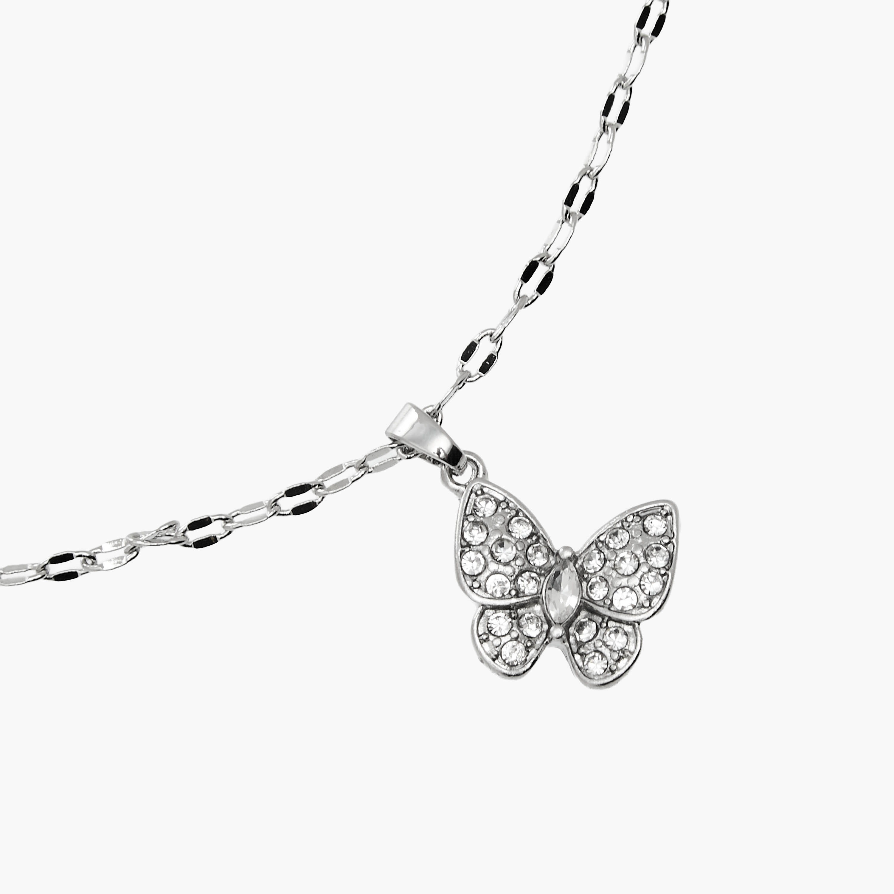 Set of 2 - Butterfly Embellished Pendant Necklace and Earrings-women-watchesandjewellery-jewellery-jewellerysets-image-7
