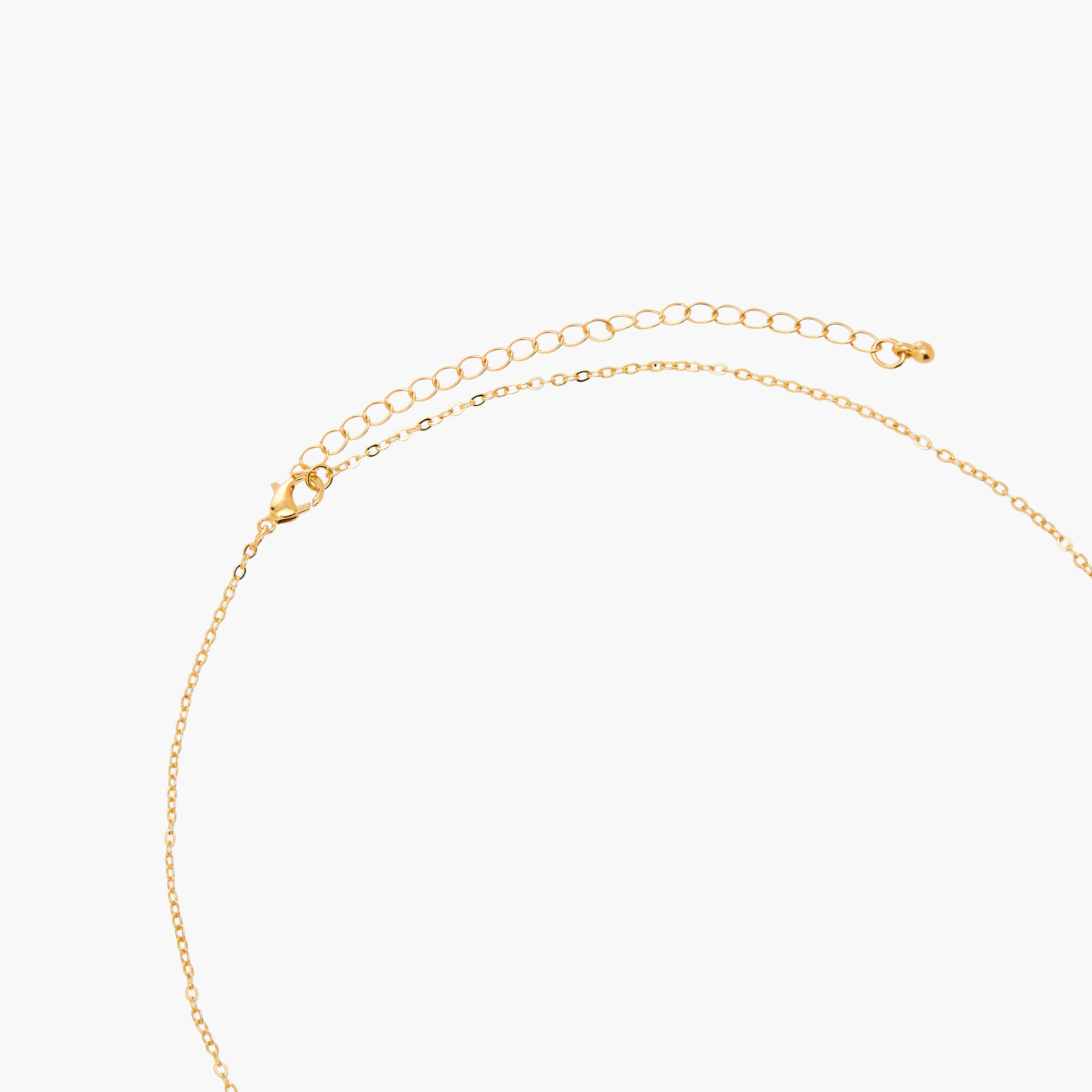 Gold Tone Stone Embellished Pendant Necklace with Lobster Clasp Closure-women-watchesandjewellery-jewellery-necklacesandpendants-image-3