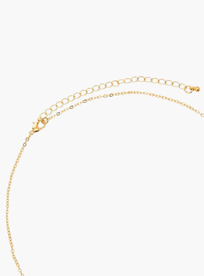 Gold Tone Stone Embellished Pendant Necklace with Lobster Clasp Closure-women-watchesandjewellery-jewellery-necklacesandpendants-image-3