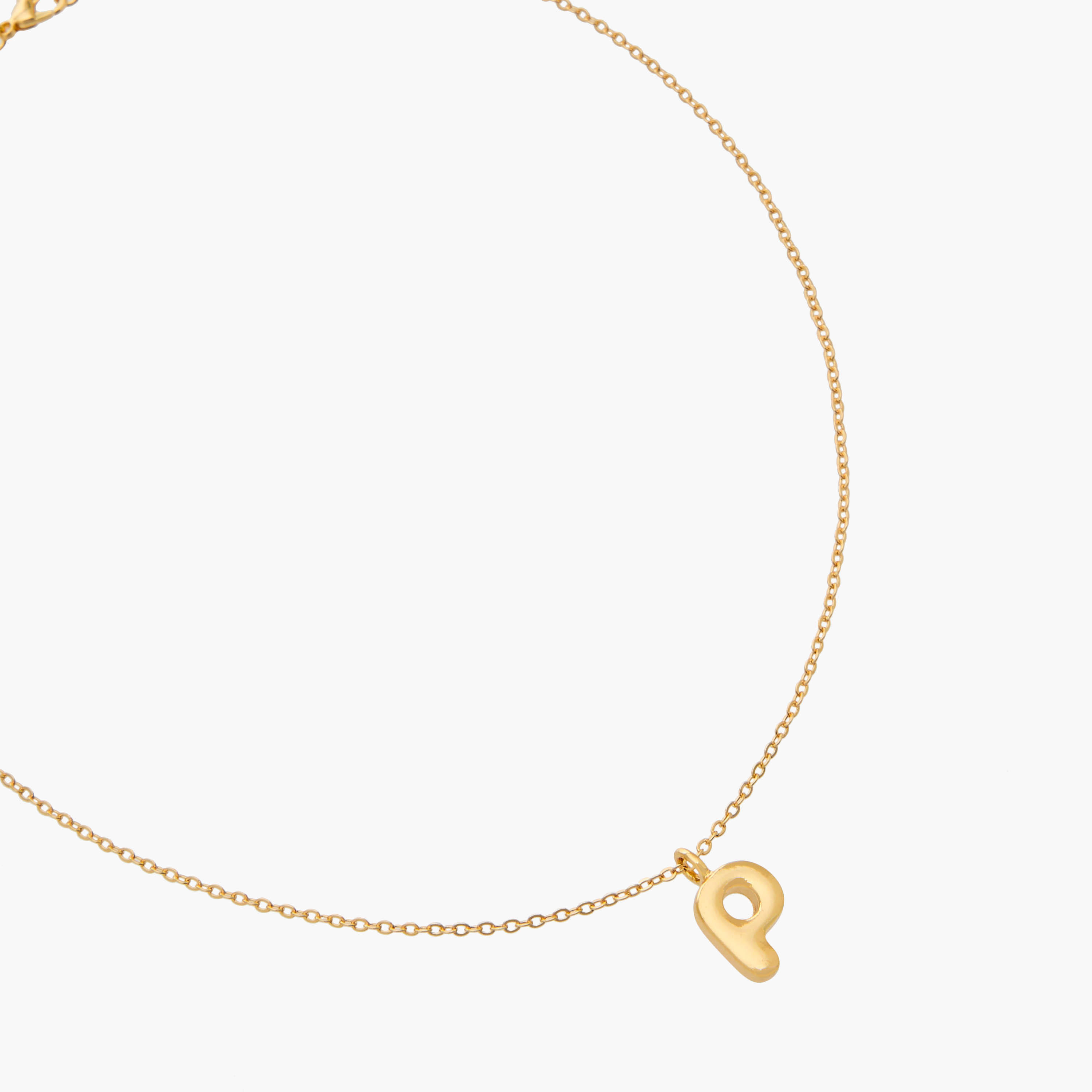 Gold Tone Necklace with Initial P Pendant-women-watchesandjewellery-jewellery-necklacesandpendants-image-2