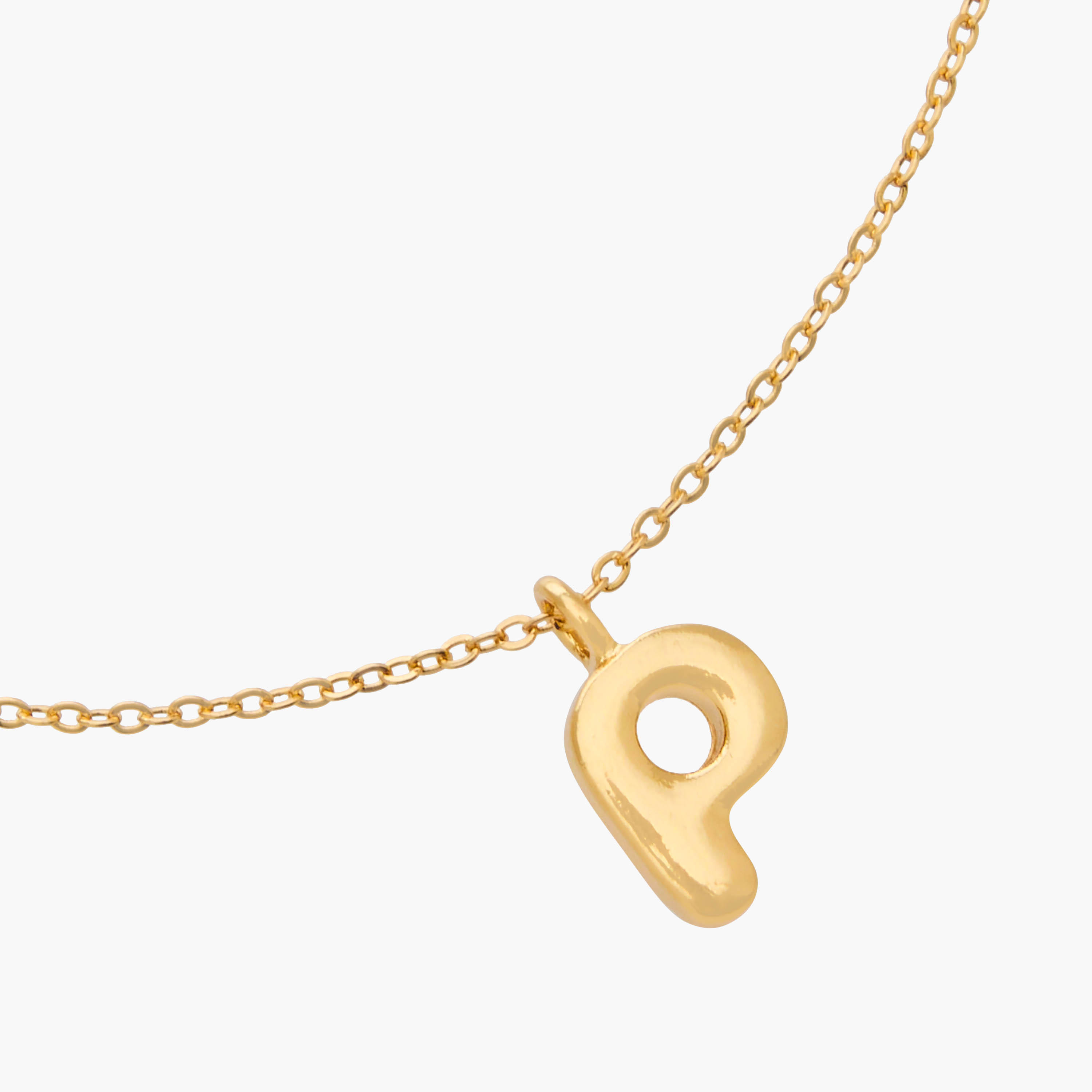 Gold Tone Necklace with Initial P Pendant-women-watchesandjewellery-jewellery-necklacesandpendants-image-4