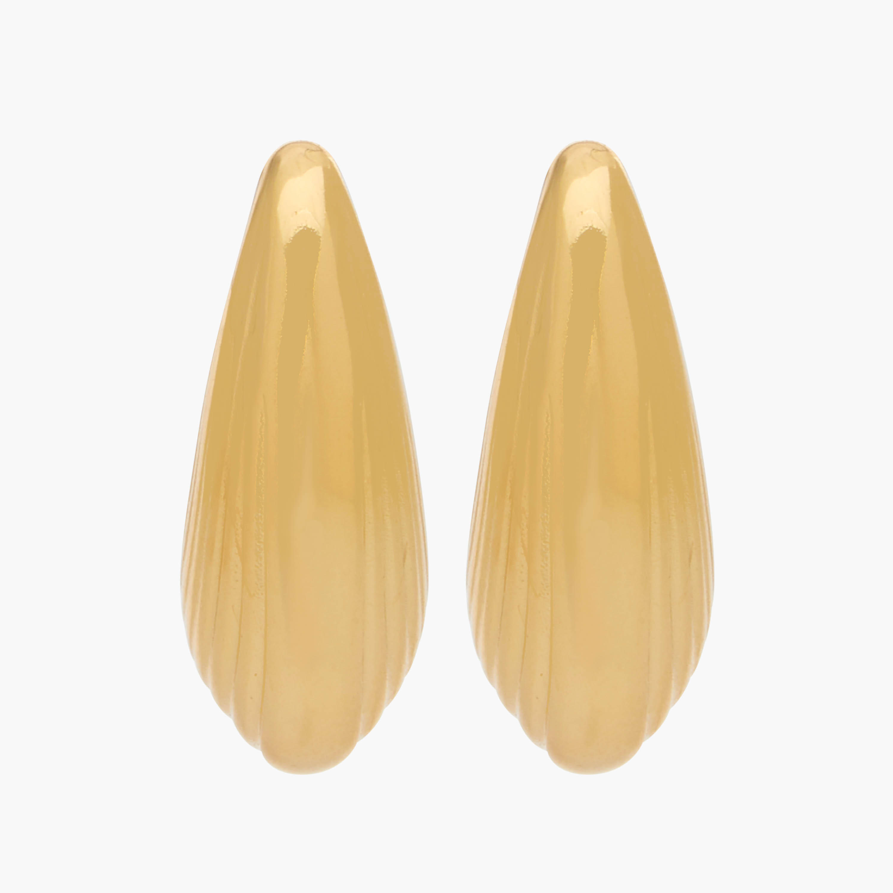 Gold Tone Textured Earrings with Pushback Closure-women-watchesandjewellery-jewellery-earrings-image-1