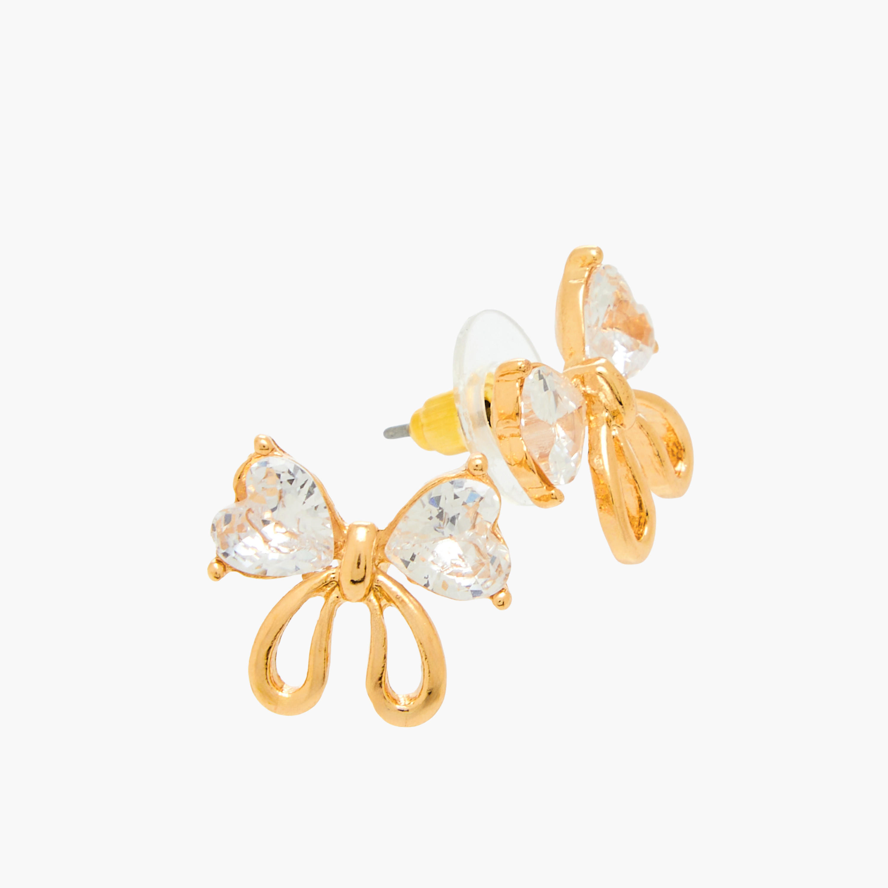 Set of 2 - Cubic Zirconia Stone Embellished Bow Necklace and Earrings-women-watchesandjewellery-jewellery-jewellerysets-image-5