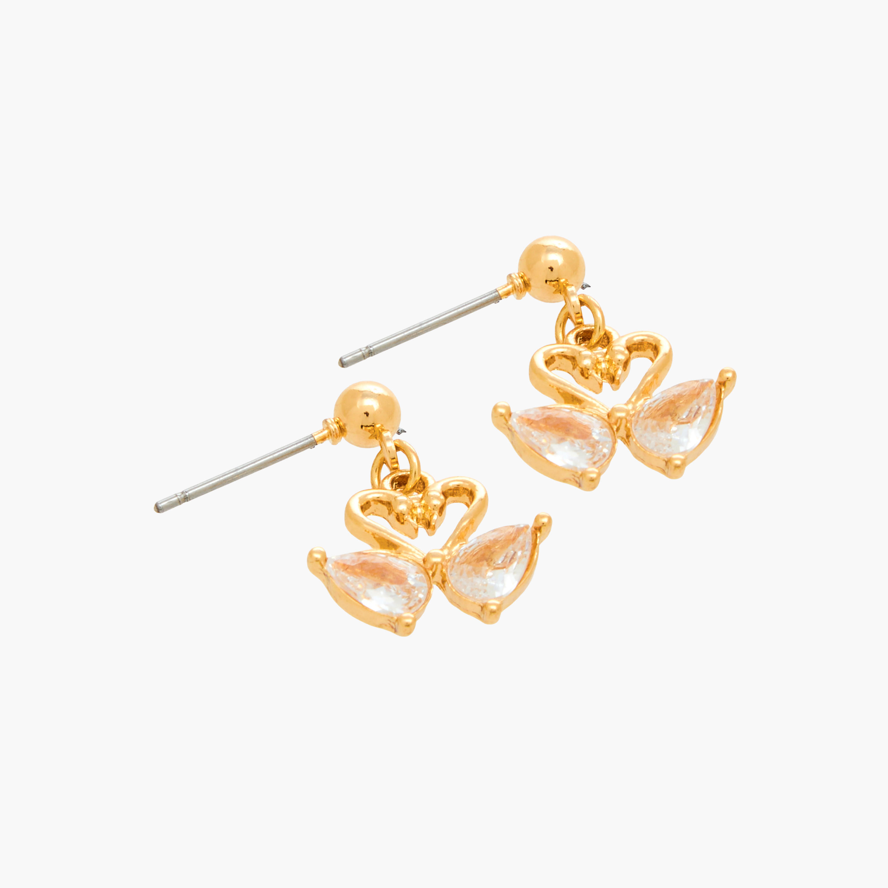 Set of 2 - Cubic Zirconia Stone Embellished Swan Necklace and Earrings-women-watchesandjewellery-jewellery-jewellerysets-image-4