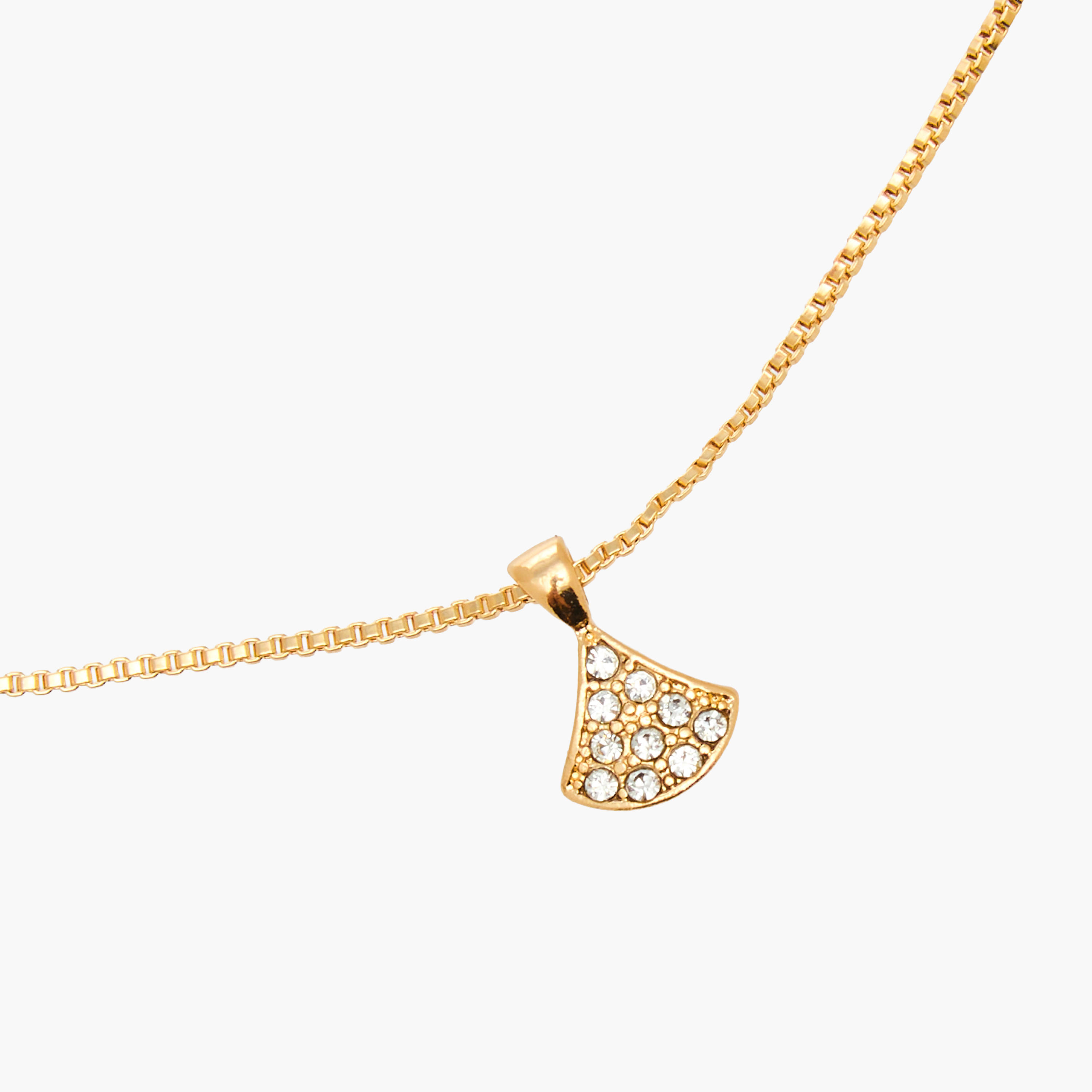 Set of 2 - Cubic Zirconia Stone Embellished Triangle Pendant Necklace and Earrings-women-watchesandjewellery-jewellery-jewellerysets-image-7