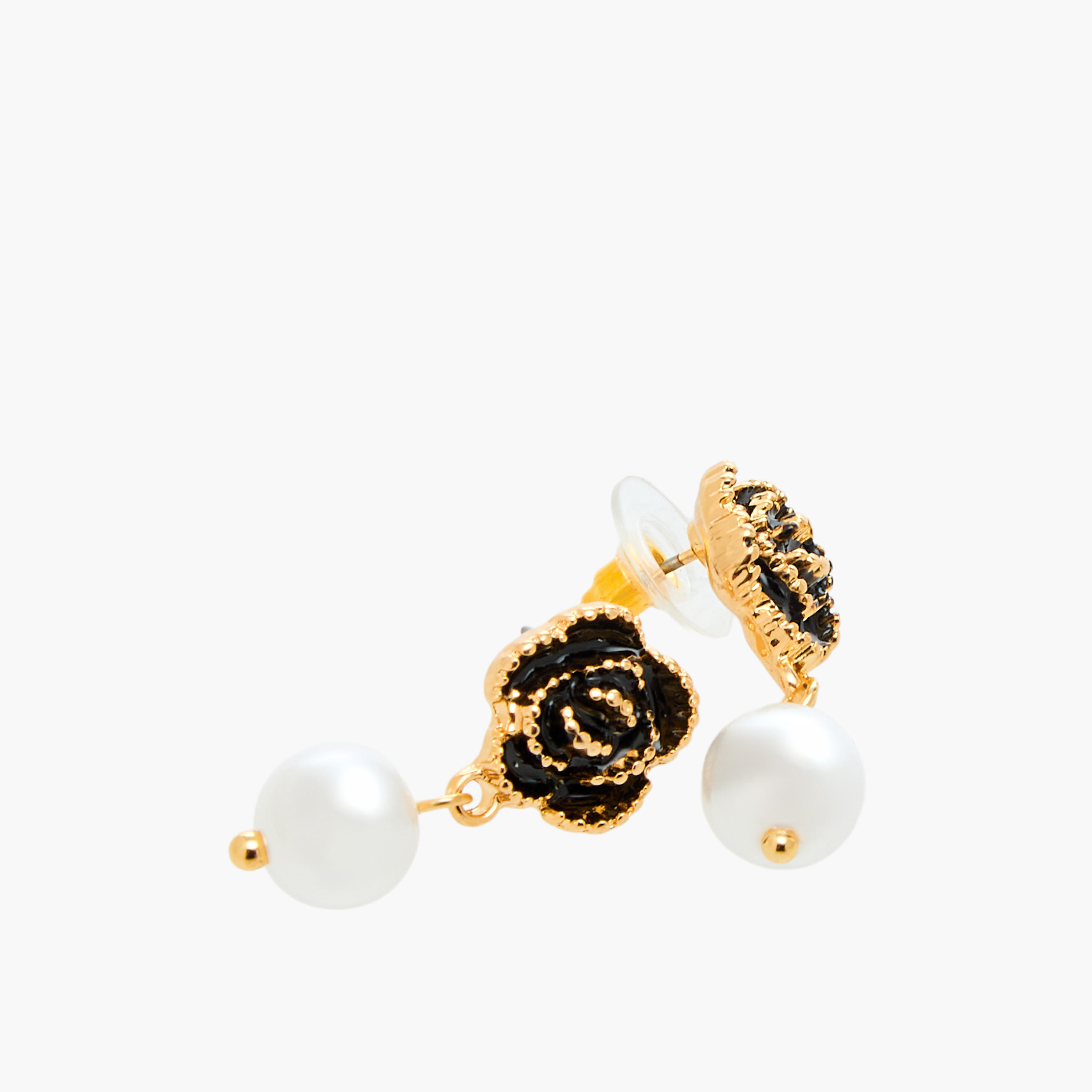 Set of 2 - Floral Embellished Pendant Necklace and Earrings-women-watchesandjewellery-jewellery-jewellerysets-image-6