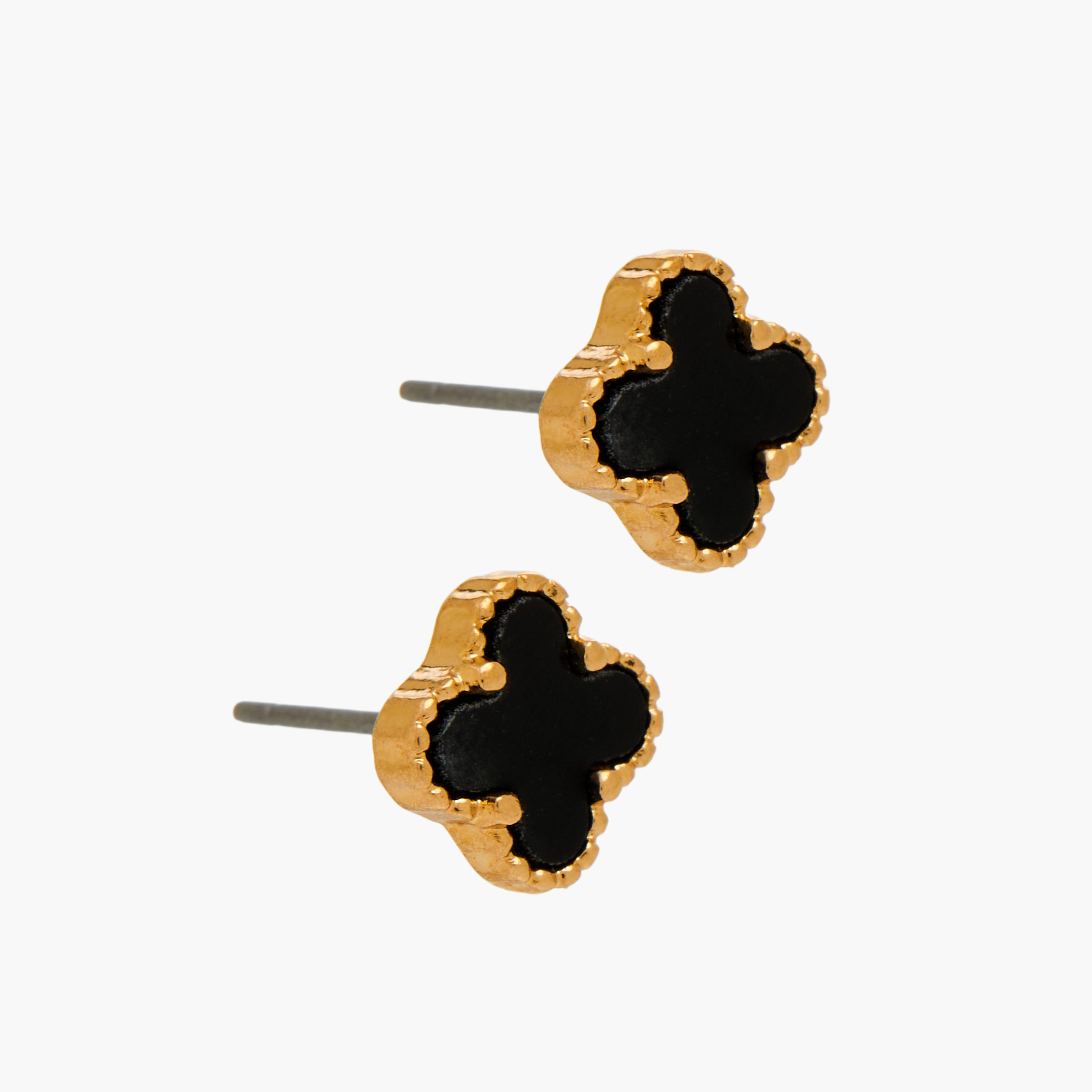 Set of 3 - Gold Tone Floral Stud Earrings with Pushback Closure-women-watchesandjewellery-jewellery-earrings-image-4
