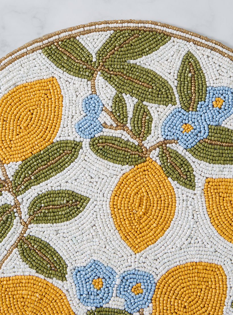 Lemon Embellished Placemat-household-dining-tablelinen-placemats-image-4