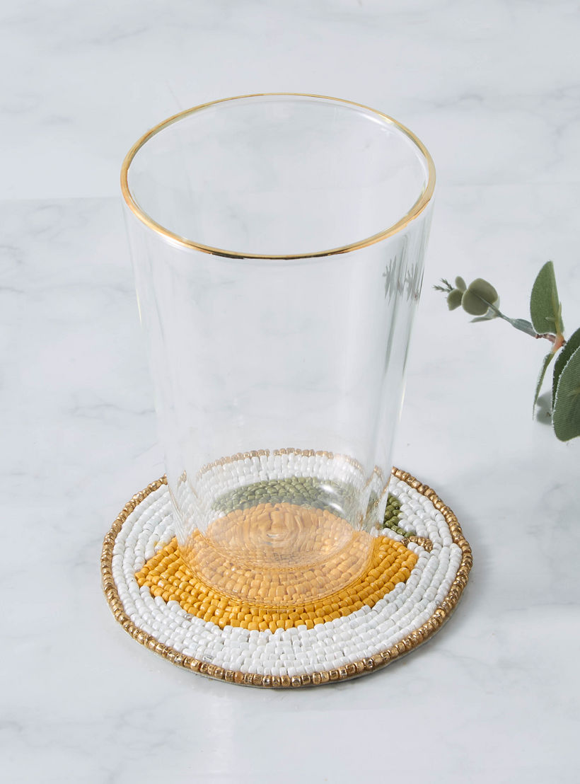 Lemon Embellished Coaster - Set of 4-household-dining-tablelinen-napkinsandaccessories-image-2