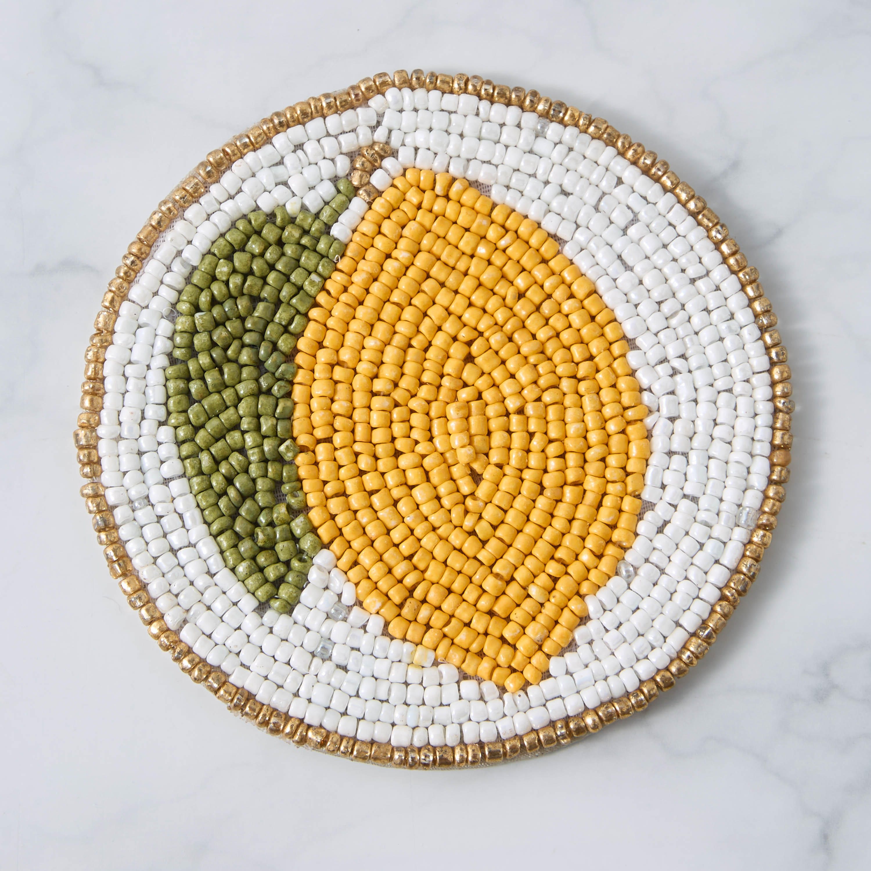 Lemon Embellished Coaster - Set of 4-household-dining-tablelinen-napkinsandaccessories-image-3