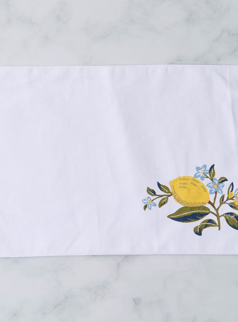 Lemon Print 2-Piece Placemat Set - 45x30 cms-household-dining-tablelinen-placemats-image-3