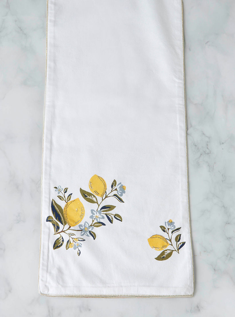 Lemon Print Table Runner - 180x33 cms-household-dining-tablelinen-runnersandtablecovers-image-3