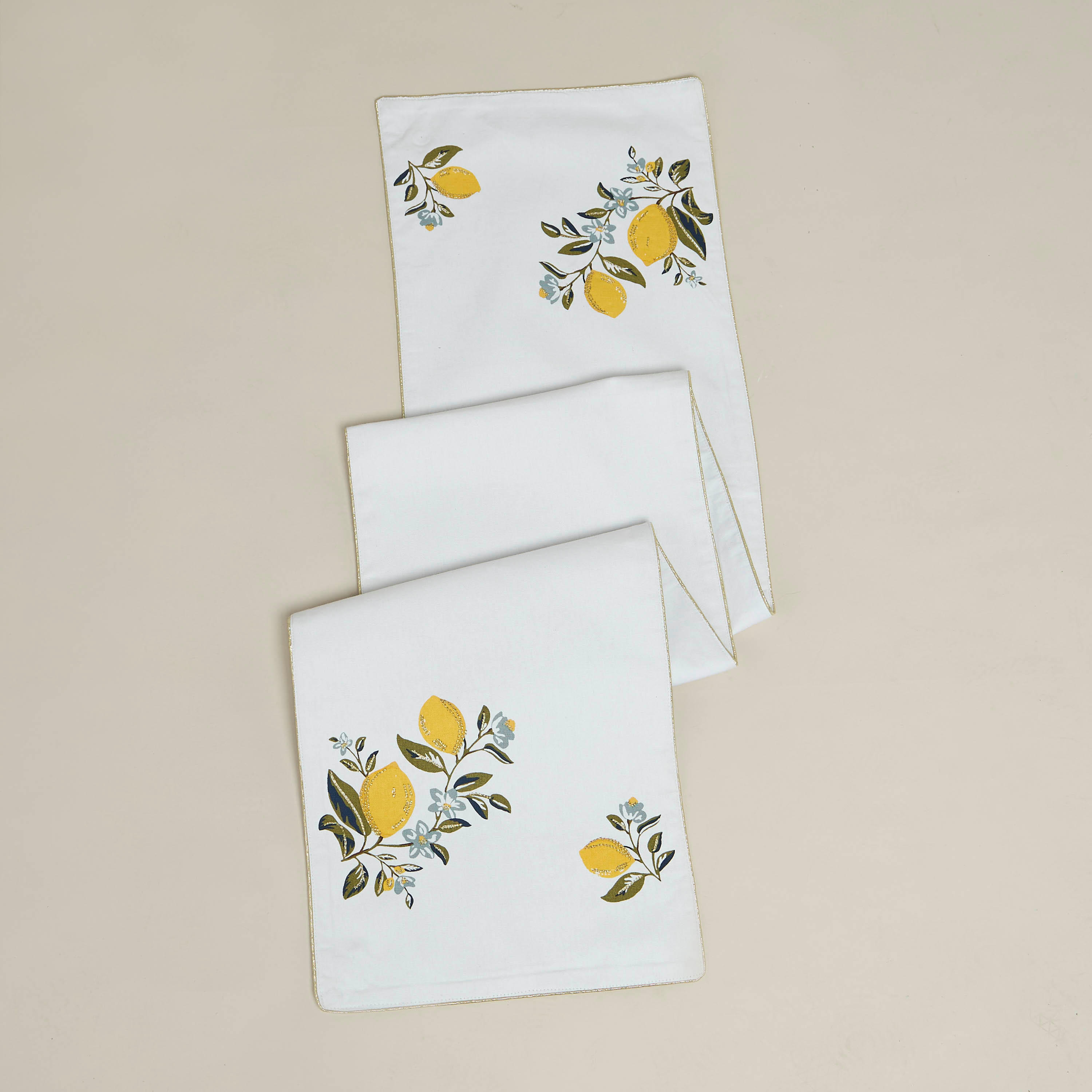 Lemon Print Table Runner - 180x33 cms-household-dining-tablelinen-runnersandtablecovers-image-5
